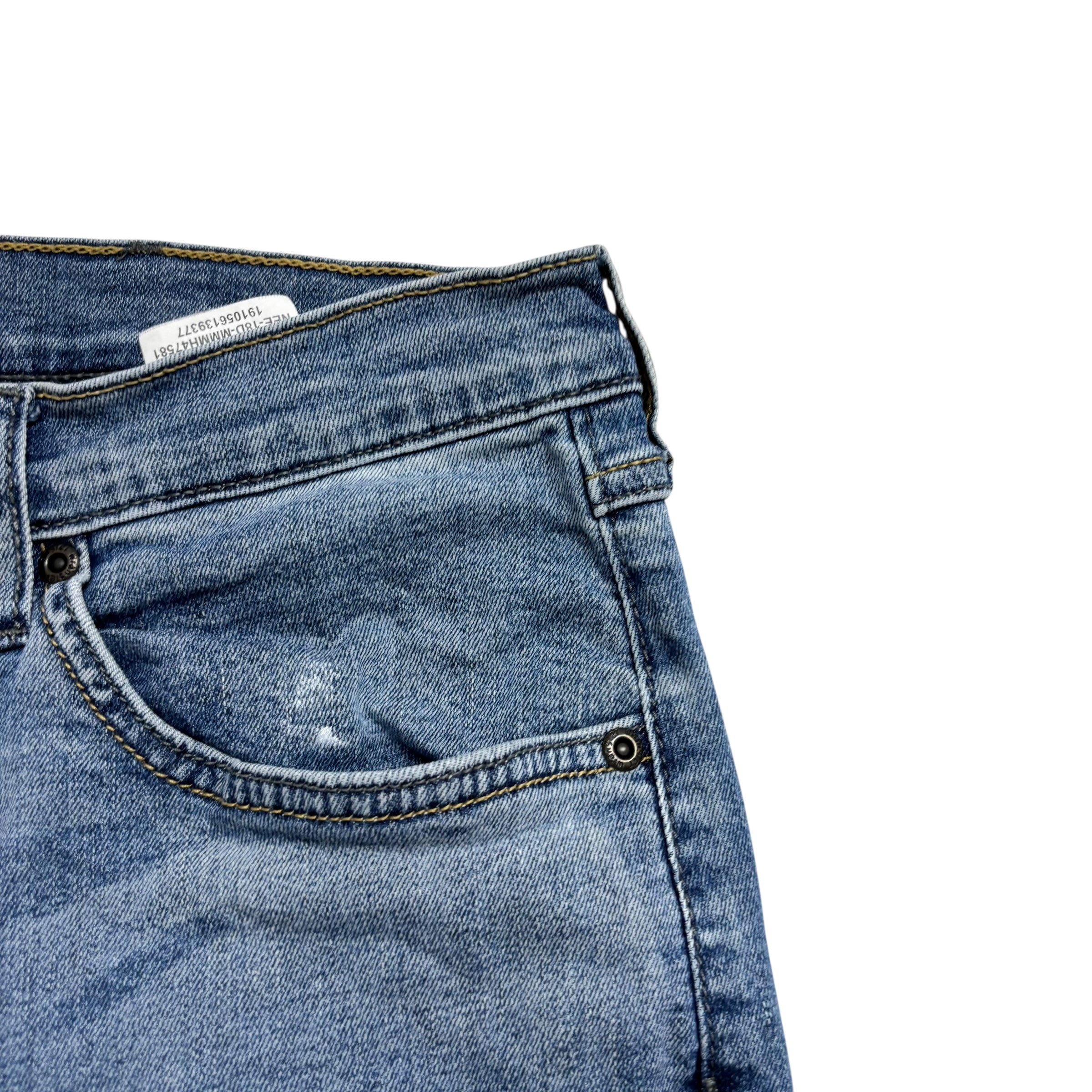 Wrangler Jeans W38 L30 Mens Mid Blue Slim Straight Fit Stretch Denim (F)