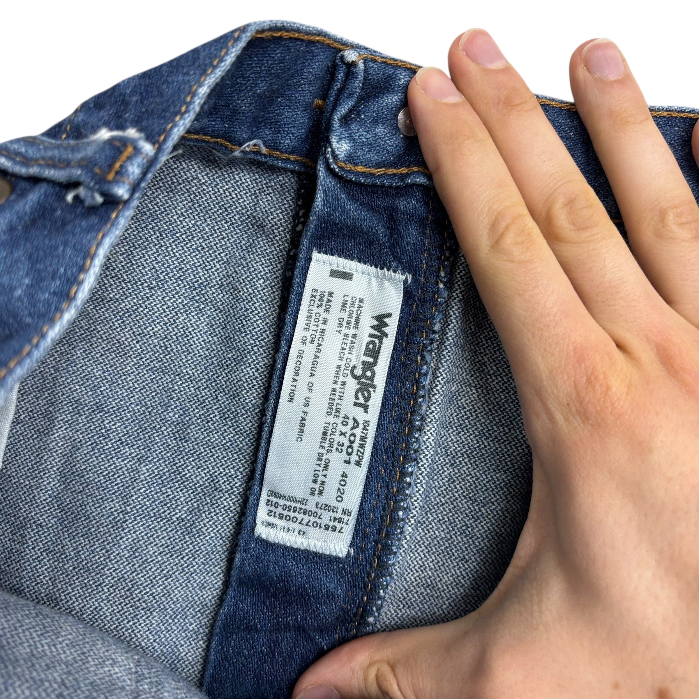 Wrangler Jeans Cowboy Cut W40 L32 Mens Mid Blue 47MWZ Original Fit Denim