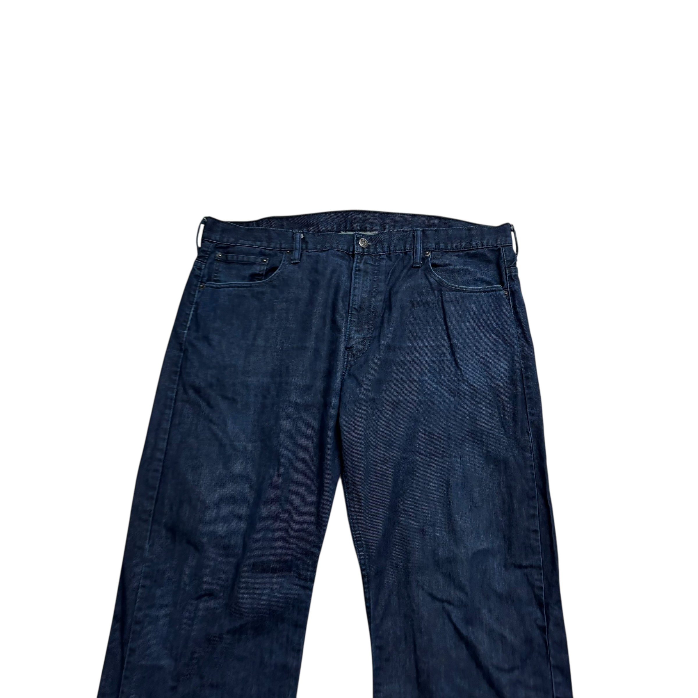 Levis 569 Jeans W40 L32 Mens Navy Blue Baggy Relaxed Straight Fit Denim (F)
