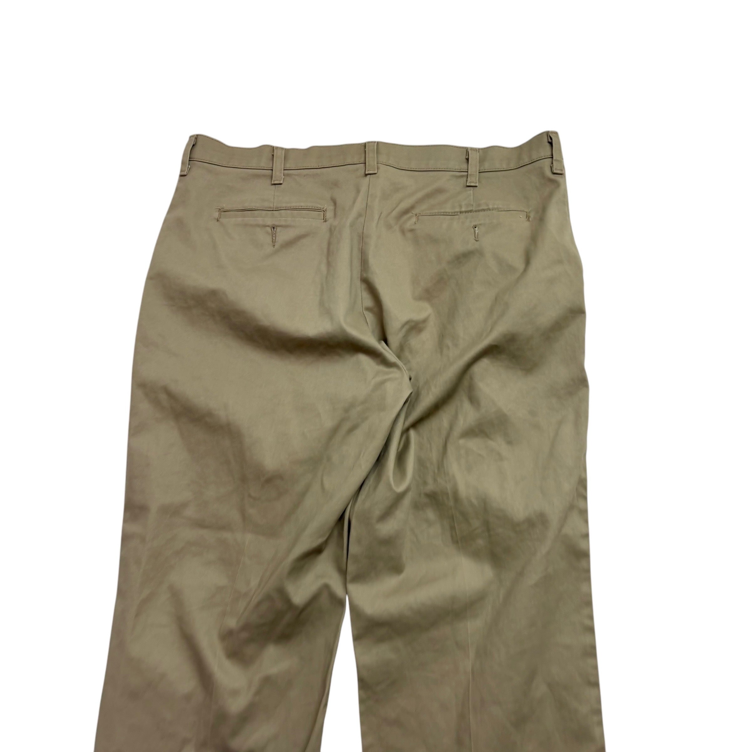 Lee Trousers W36 L30 Mens Khaki Relaxed Fit Total Freedom Pants