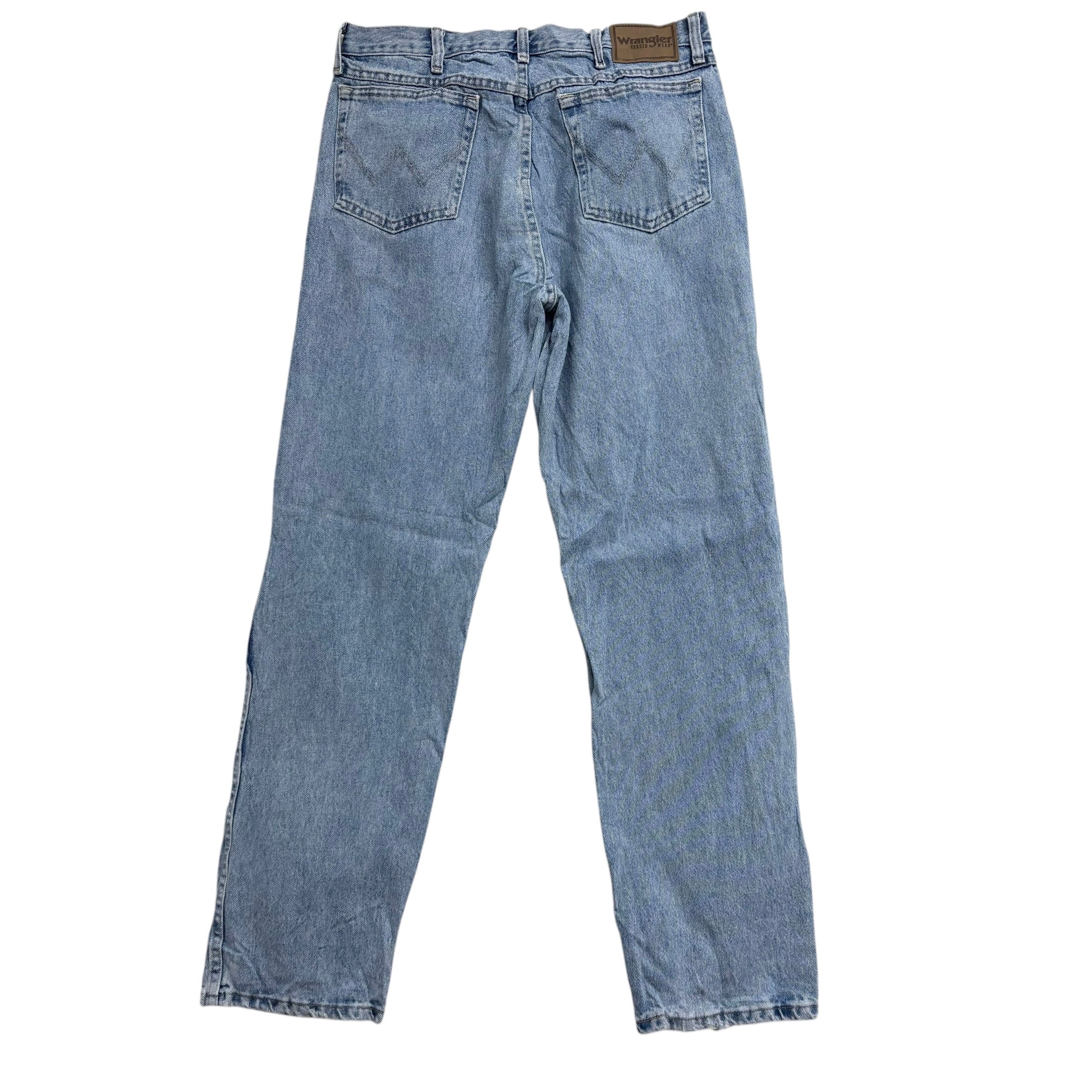 Wrangler Jeans W35 L32 Mens Regular Straight Fit Light Blue Vintage Denim