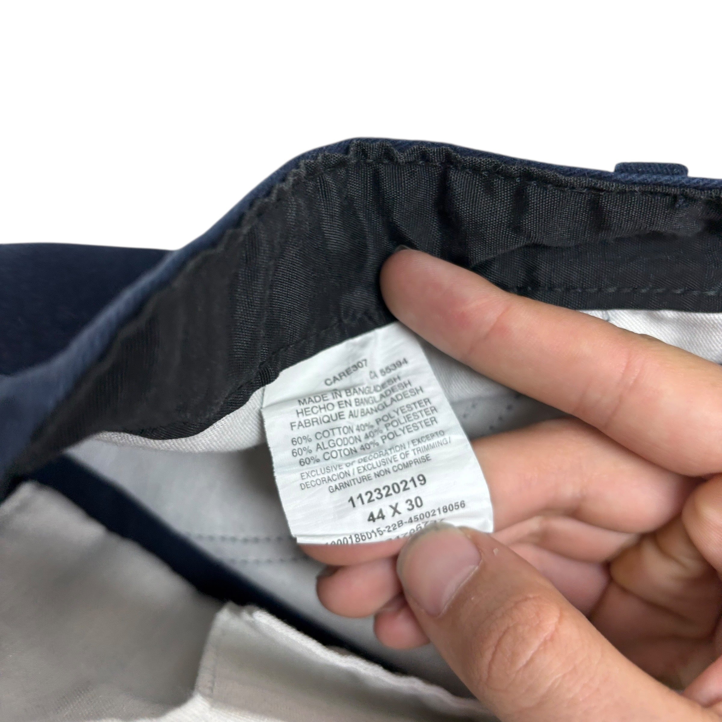 Wrangler Cargo Pants W44 L30 Mens Navy Blue Relaxed Straight Fit Trousers