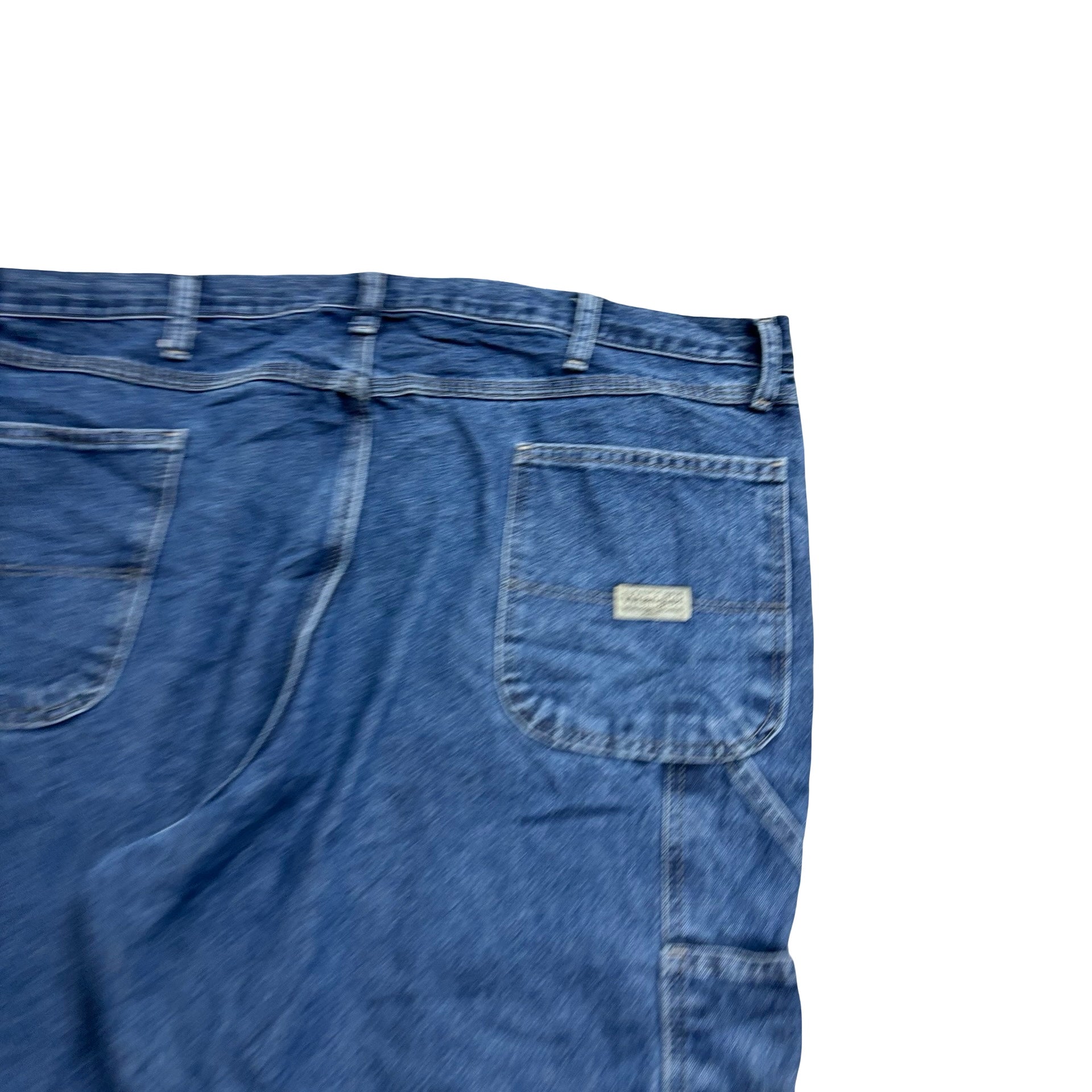 Wrangler Carpenter Jeans W42 L30 Mens Mid Blue Baggy Relaxed Fit Denim (E)