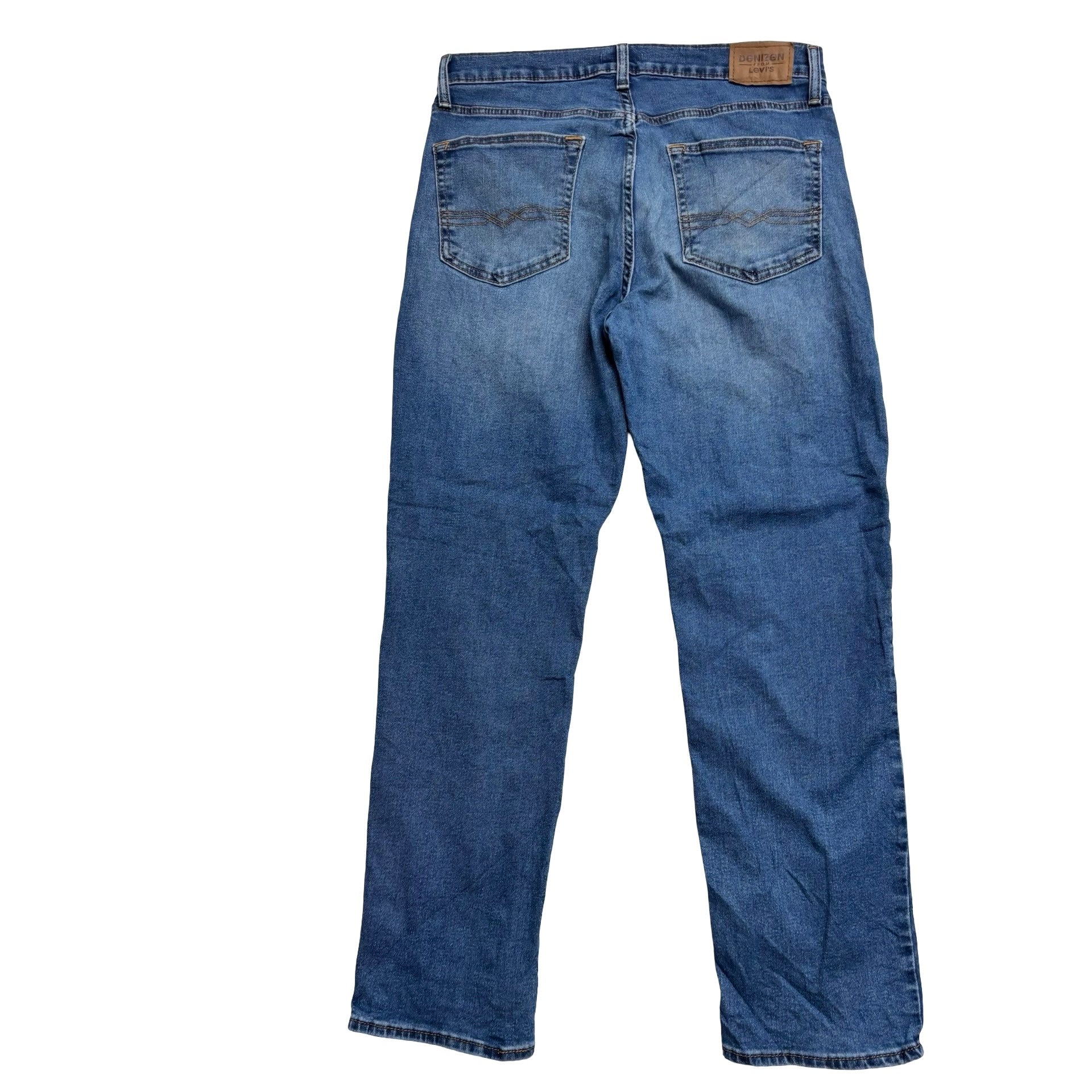 Levis Denizen Jeans W32 L31 Mens Mid Blue Athletic Tapered Fit Stretch (E)