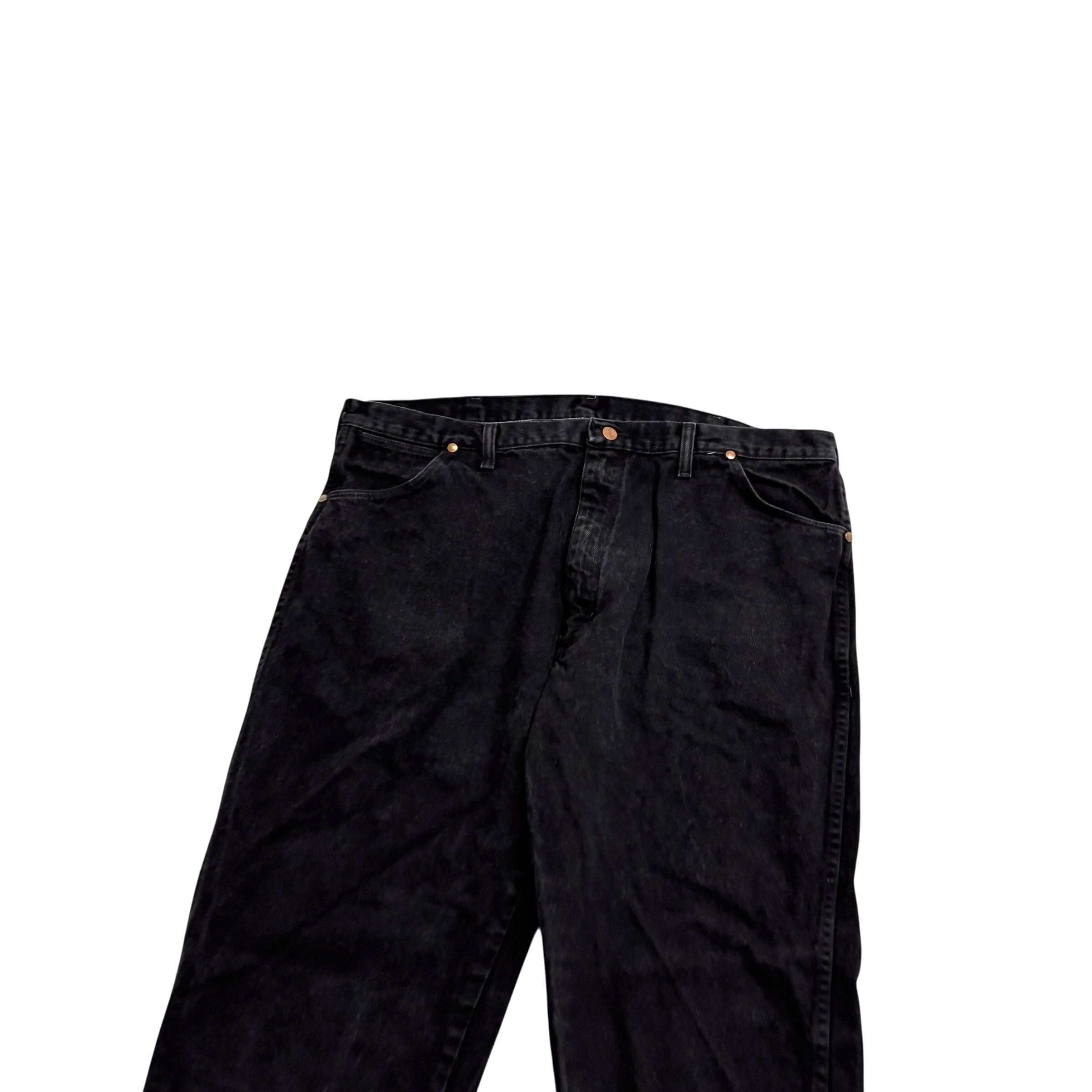 Wrangler Jeans Cowboy Cut W40 L32 Mens Black 13MWZ Original Fit Denim (E)
