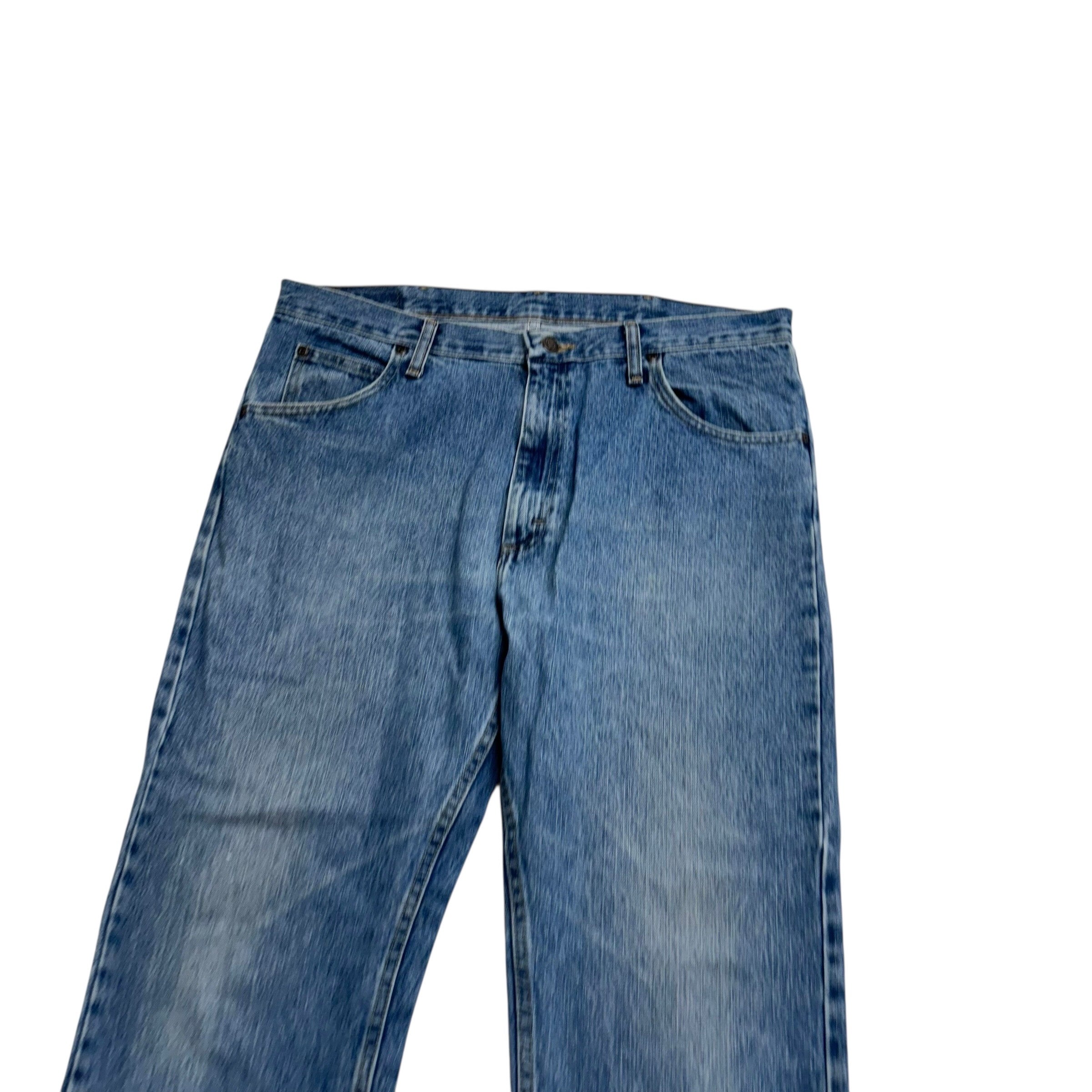 Wrangler Jeans W36 L32 Mens Mid Blue Regular Straight Fit Denim
