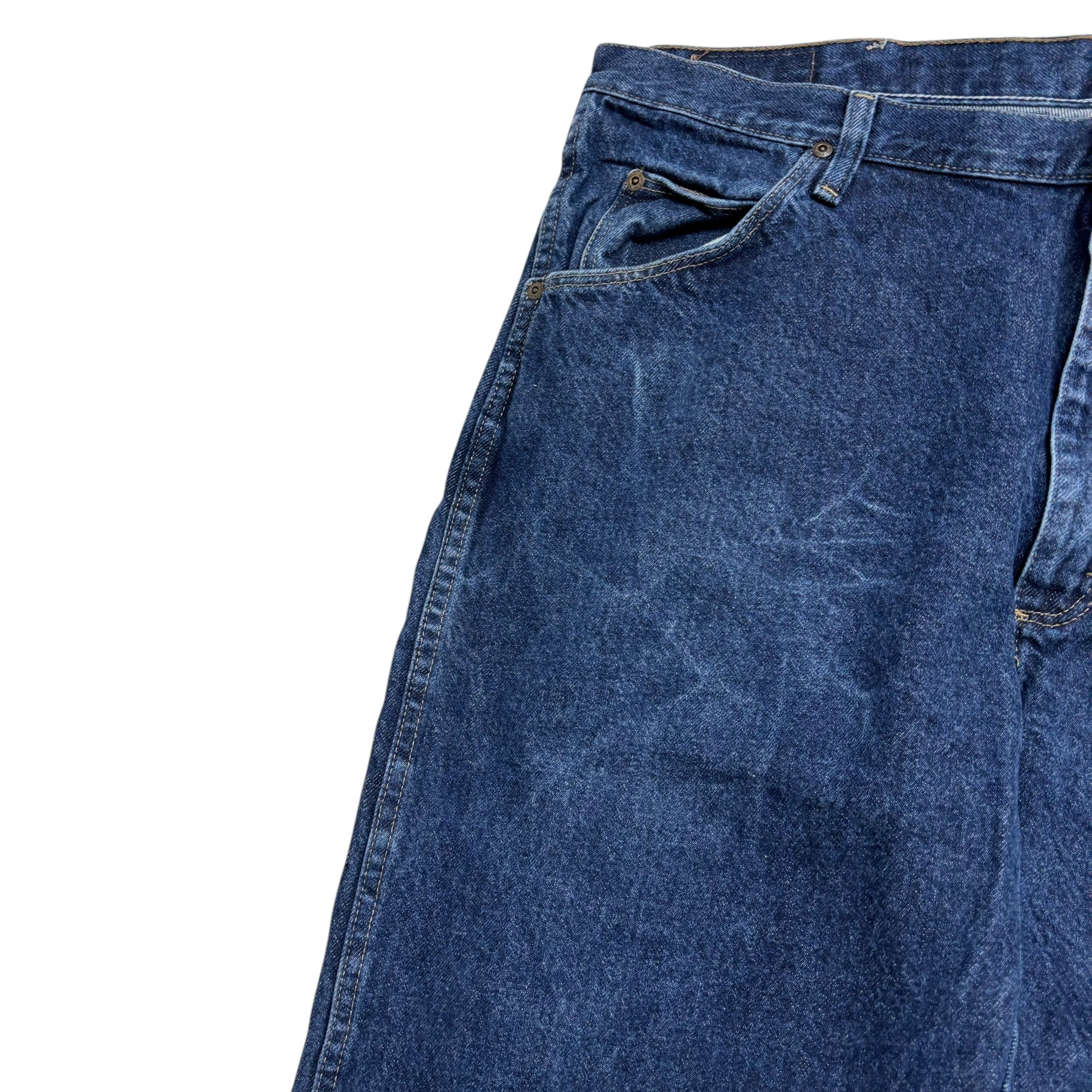 Wrangler Jeans W40 L32 Mens Dark Blue Regular Straight Fit Vintage Denim