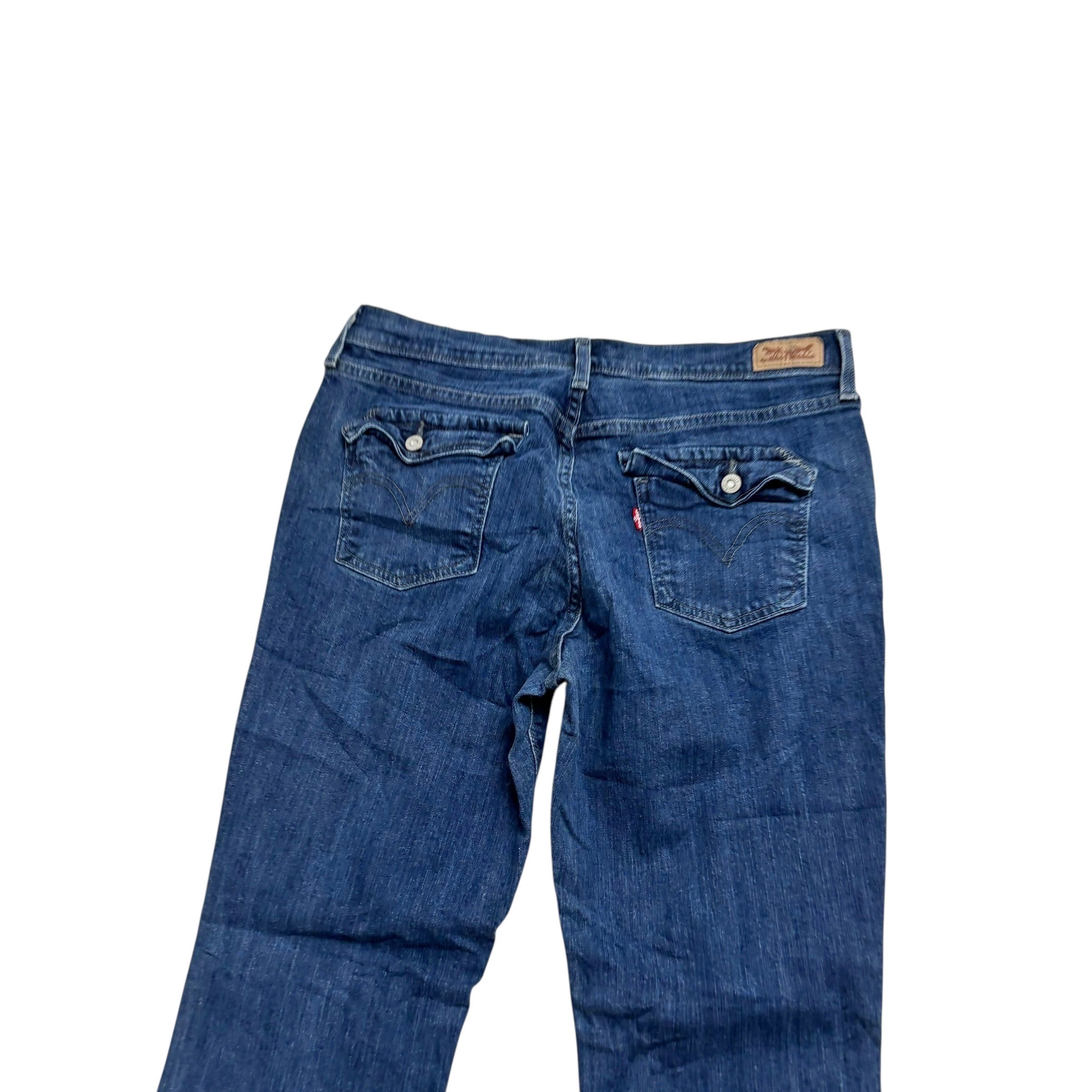 Levis 515 Jeans W31 L32 Womens Regular Bootcut Dark Blue Stretch Denim (E)