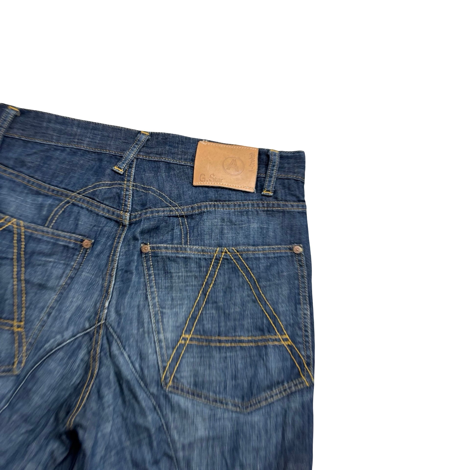 G-Star S.C. A Crotch W30 L32 Mens Dark Blue Relaxed Straight Fit Denim (E)