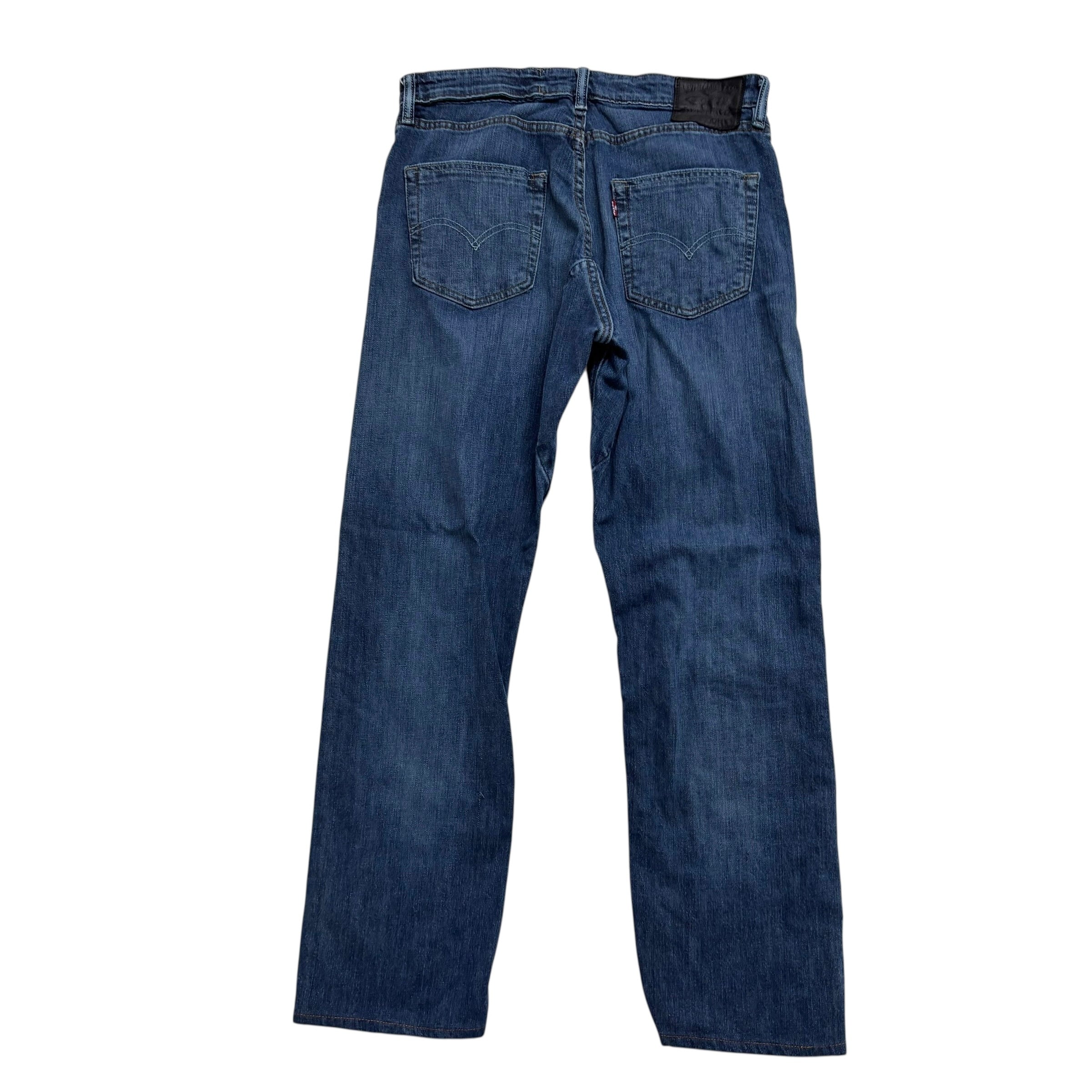 Levis 504 Commuter Jeans W32 L29 Mens Dark Blue Regular Fit Stretch Denim (E)