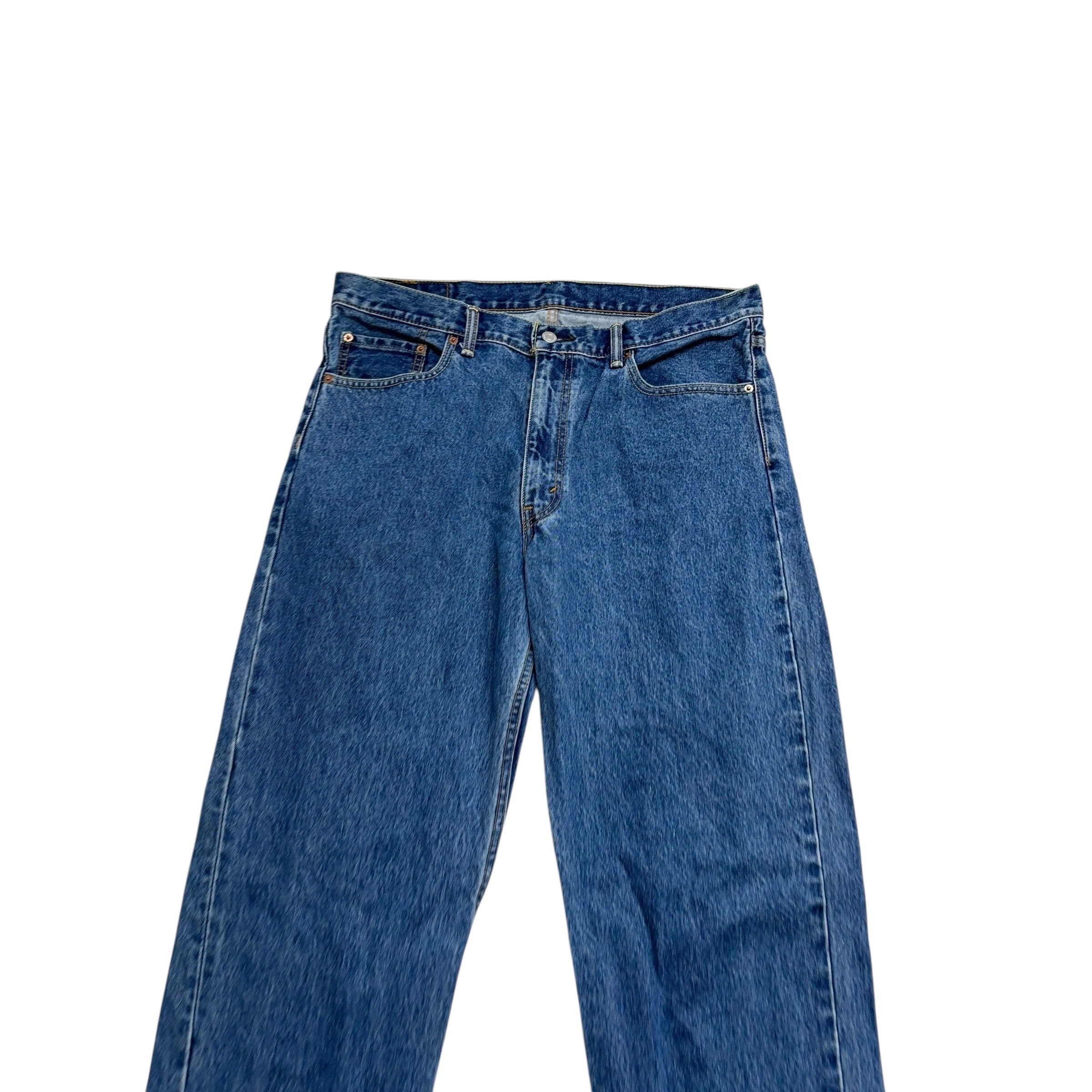 Levis 550 Jeans W36 L34 Mens Mid Blue Baggy Relaxed Straight Fit Denim (E)