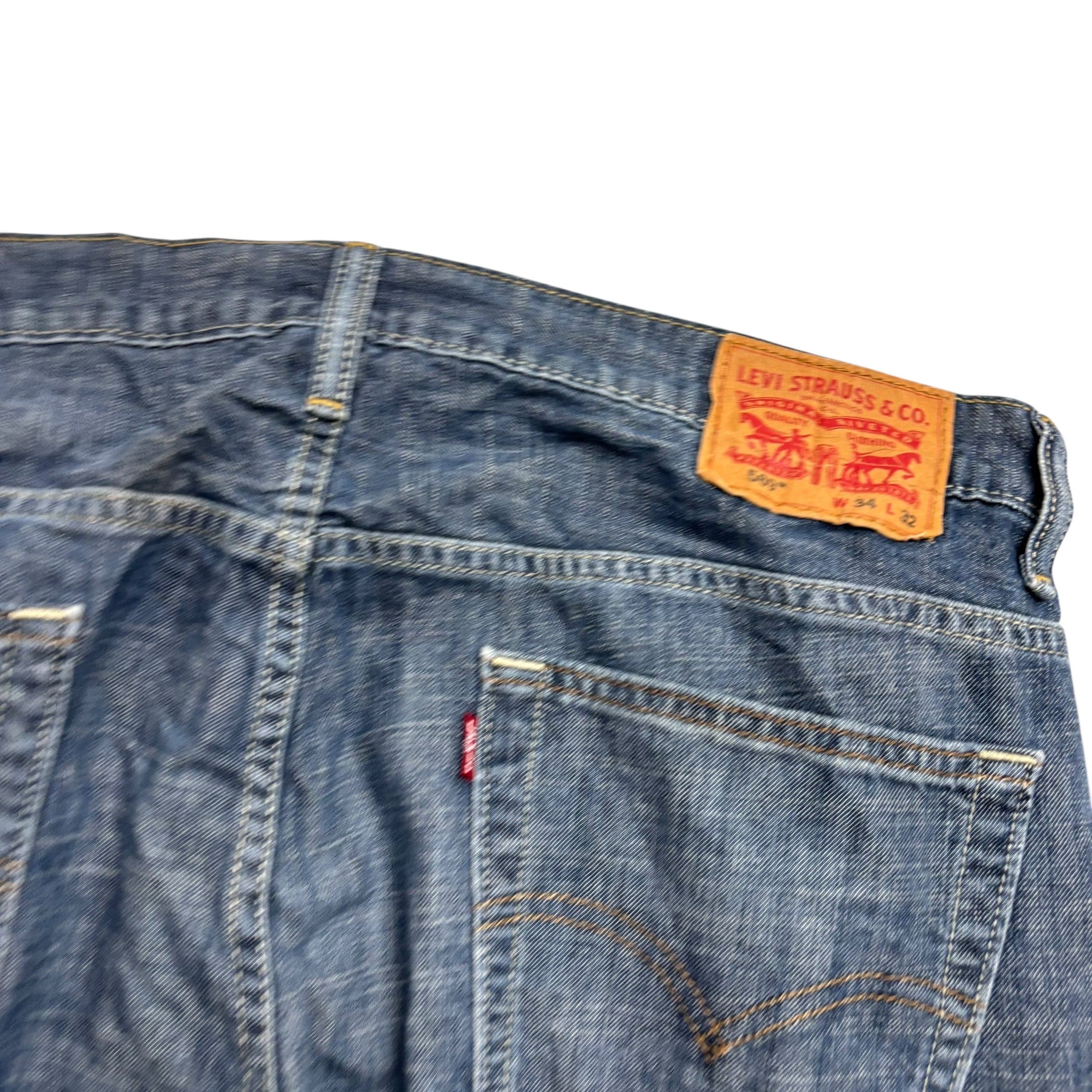Levis 569 Jeans W34 L31 Mens Silver Blue Baggy Relaxed Straight Fit Denim