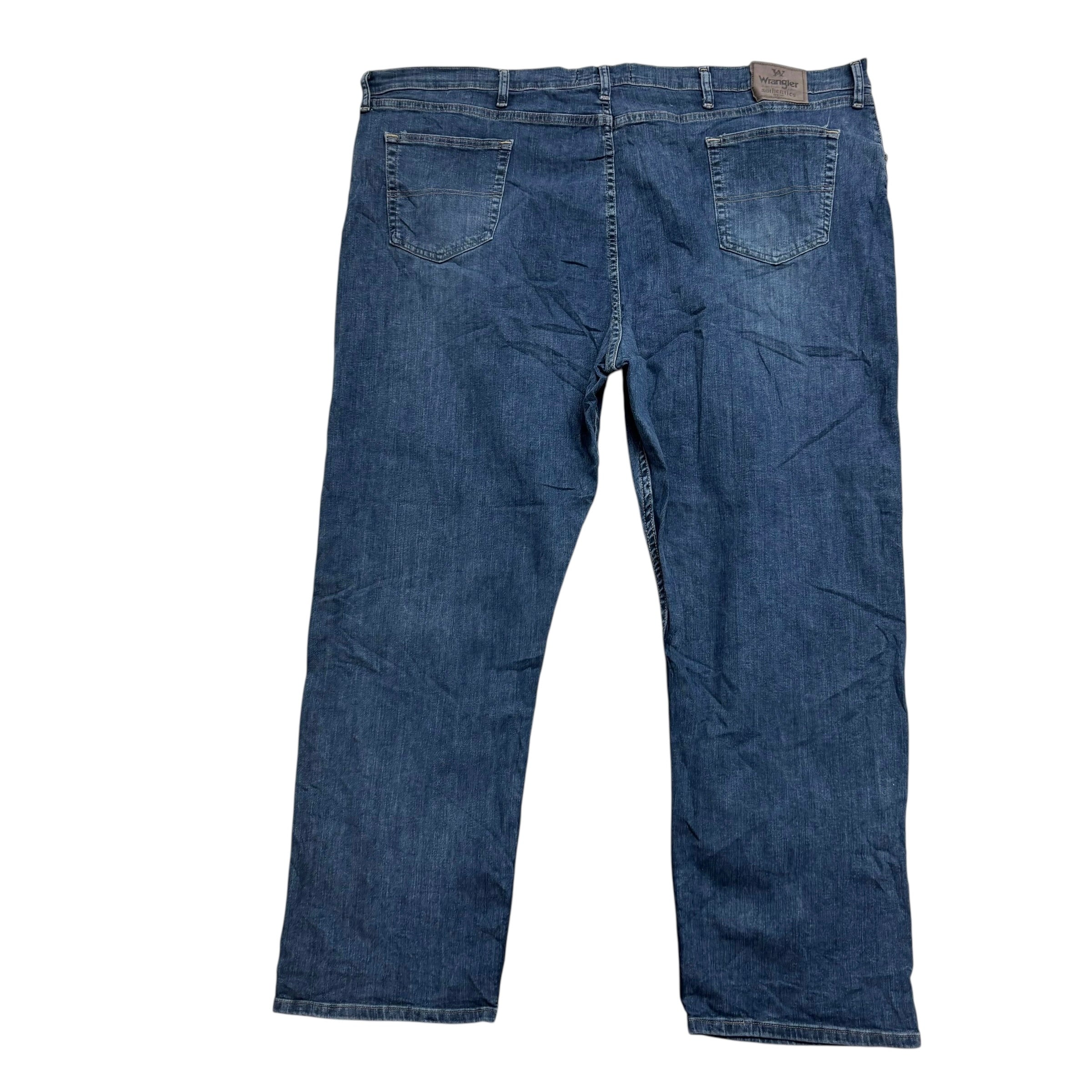 Wrangler Jeans W50 L30 Mens Dark Blue Relaxed Straight Fit Stretch Denim (E)
