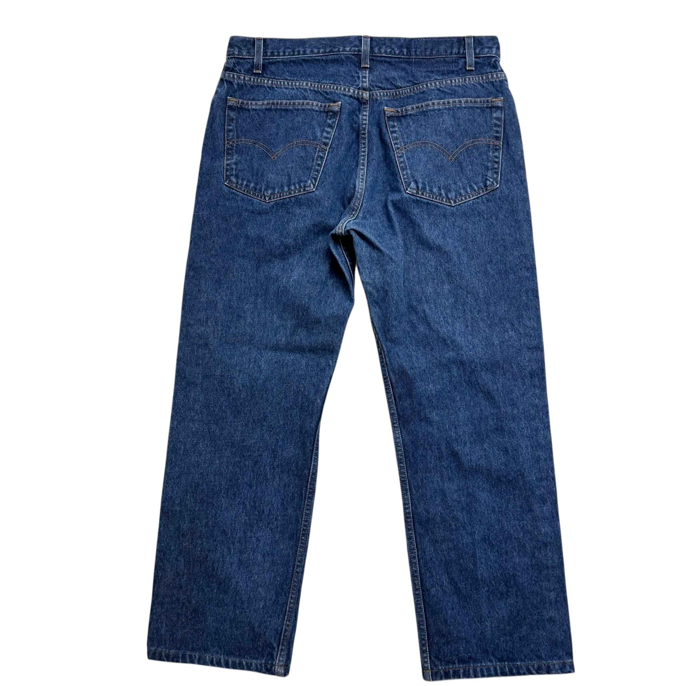 Levis Jeans W36 L28 Mens Dark Blue Relaxed Straight Fit Vintage Denim