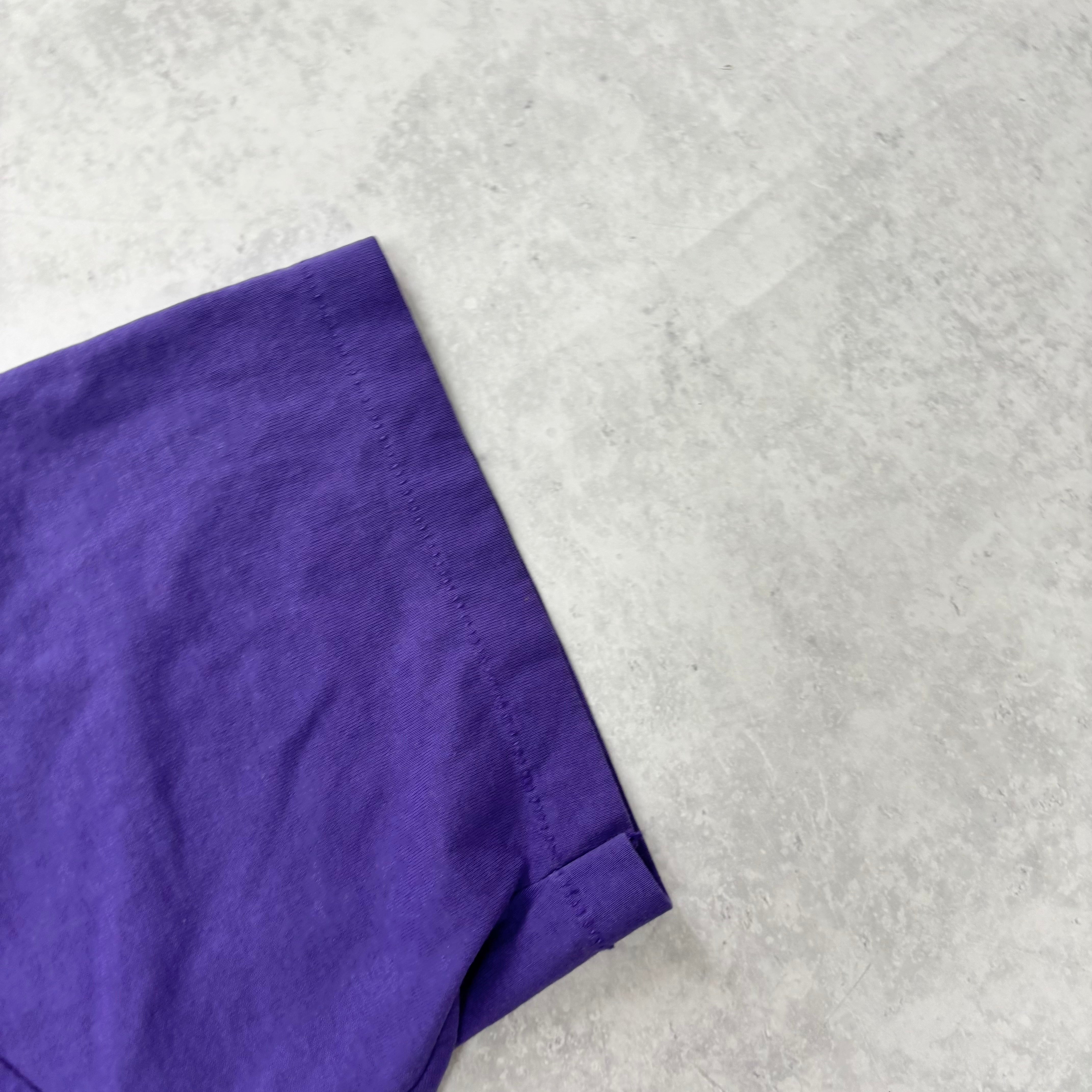 Vintage T Shirt Mens Large Purple Single Stitch Graphic Print 90s USA (E)