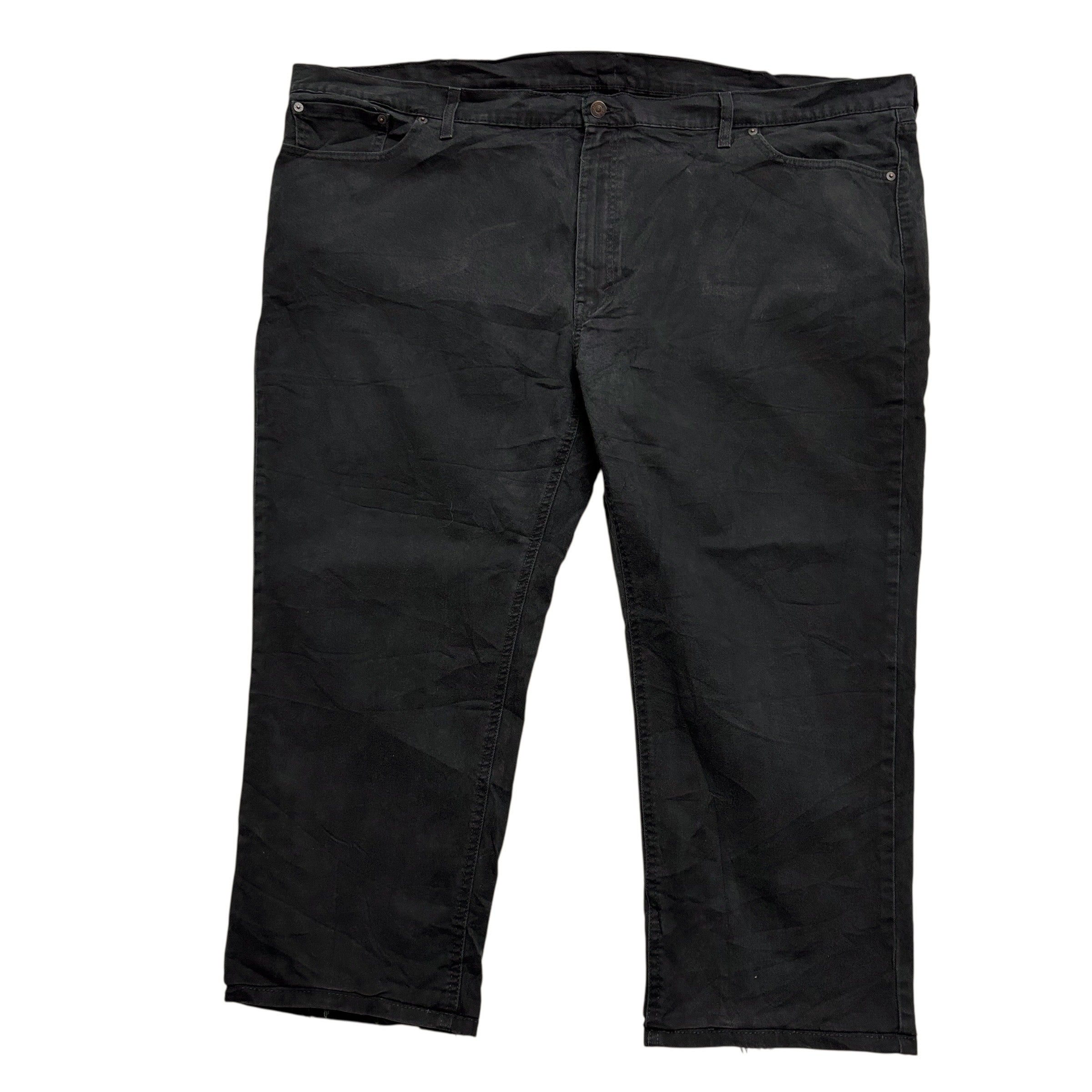 Levis 541 Jeans W52 L25 Mens Black Athletic Tapered Fit Stretch Denim