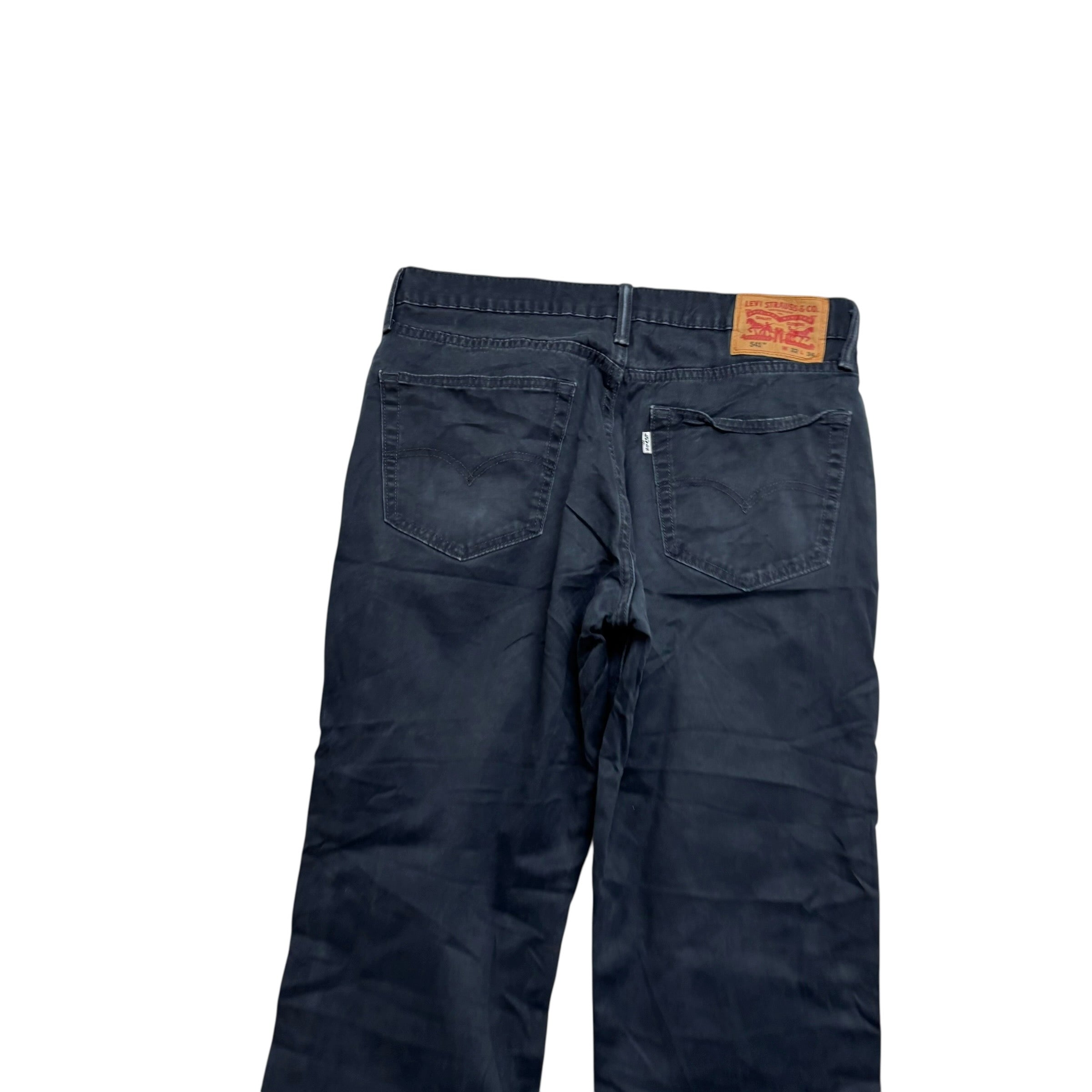 Levis 541 Trousers W32 L32 Mens Navy Blue Athletic Tapered Fit Stretch (E)