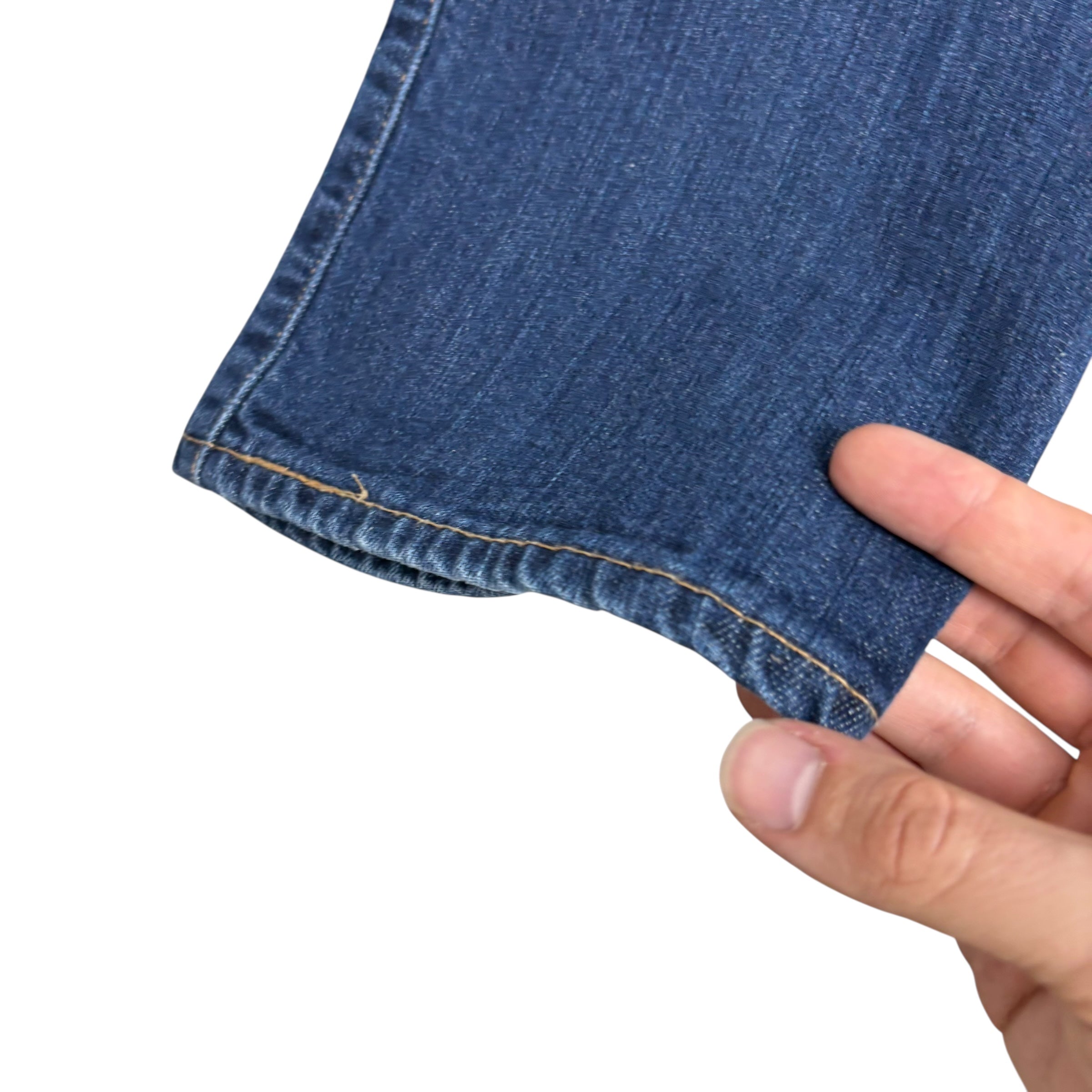 Levis 504 Jeans W33 L28 Mens Dark Blue Regular Straight Fit Stretch Denim
