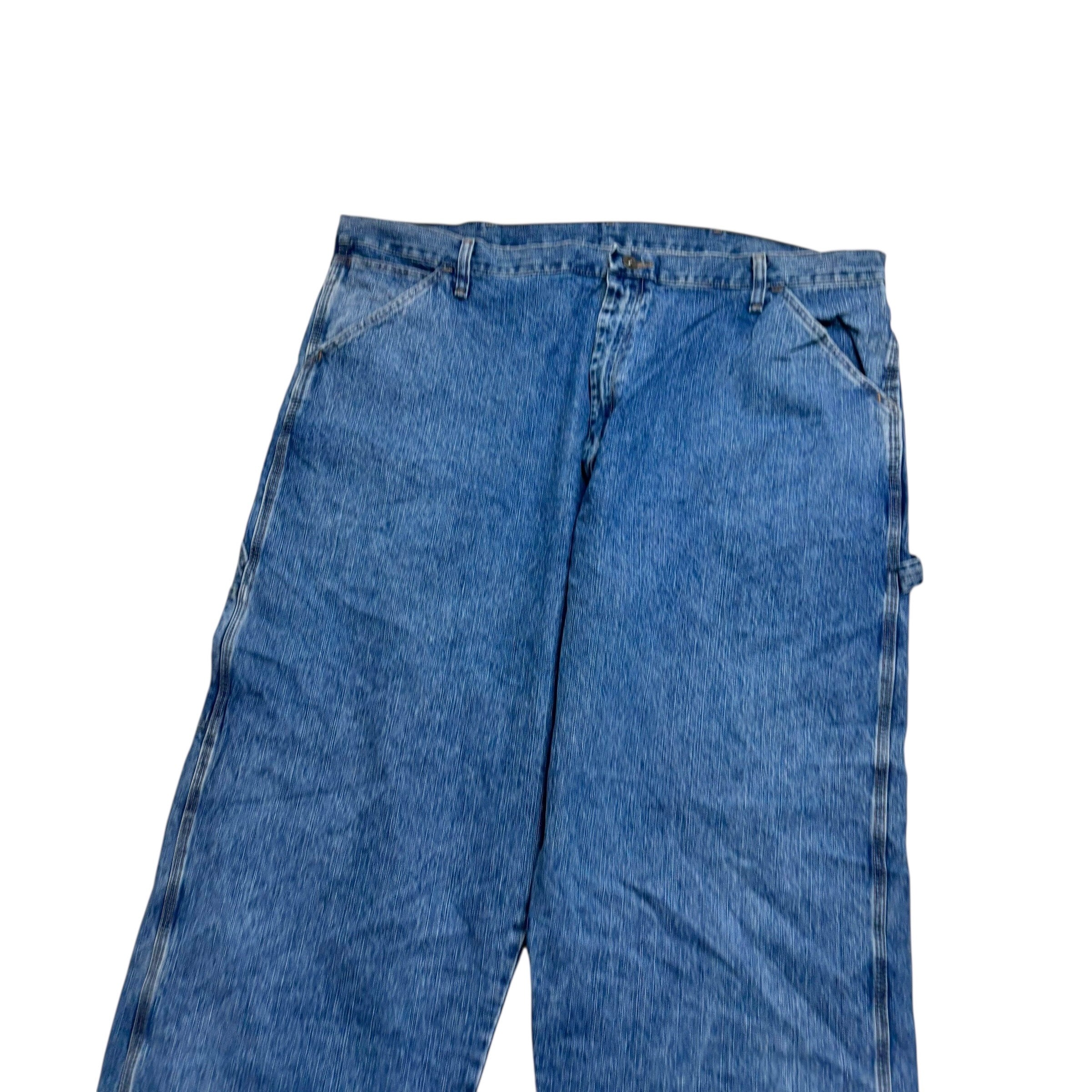 Wrangler Carpenter Jeans W42 L27 Mens Light Blue Relaxed Straight Fit Denim (E)