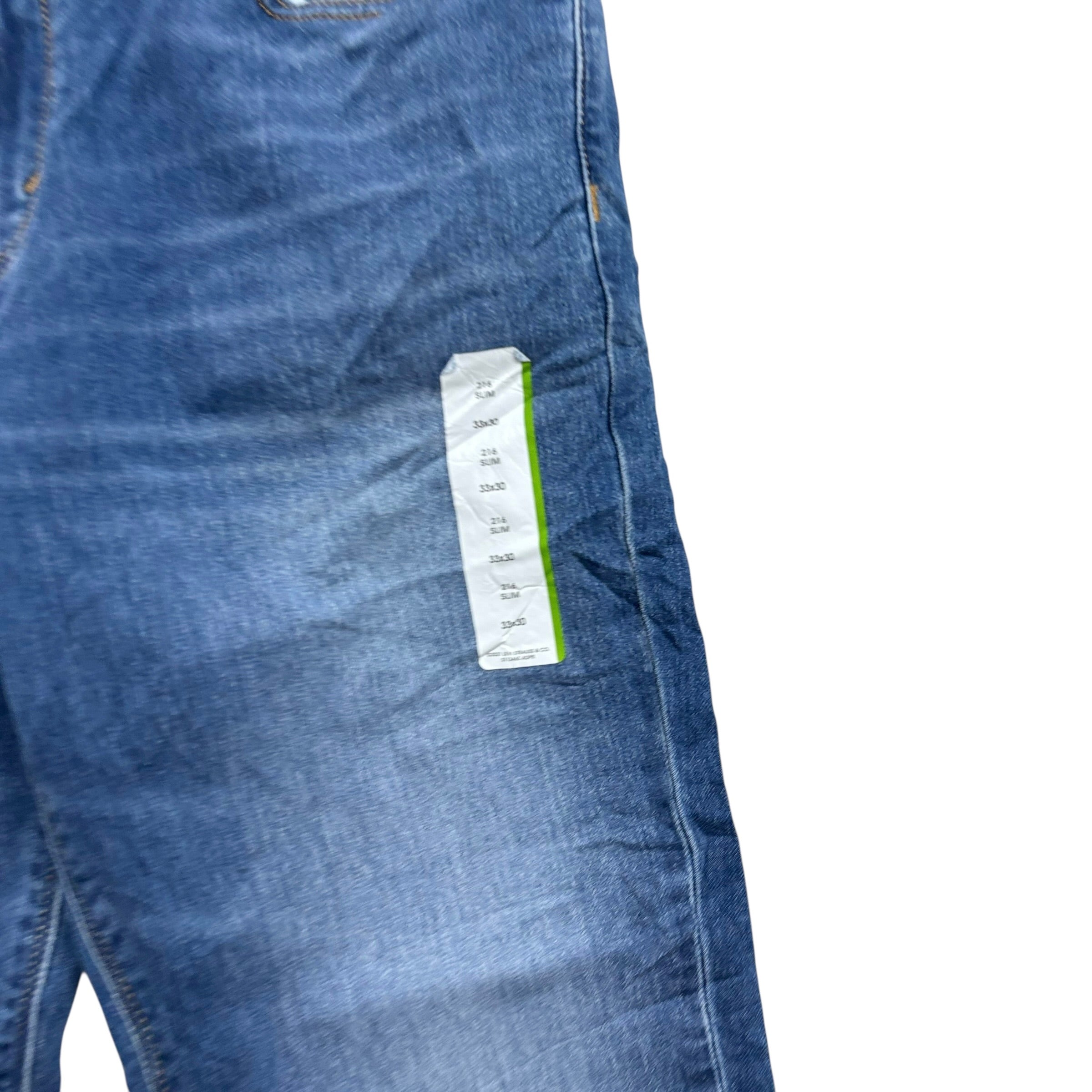 Levis Denizen Jeans W34 L26 Mens Mid Blue Slim Fit Stretch Denim (E)