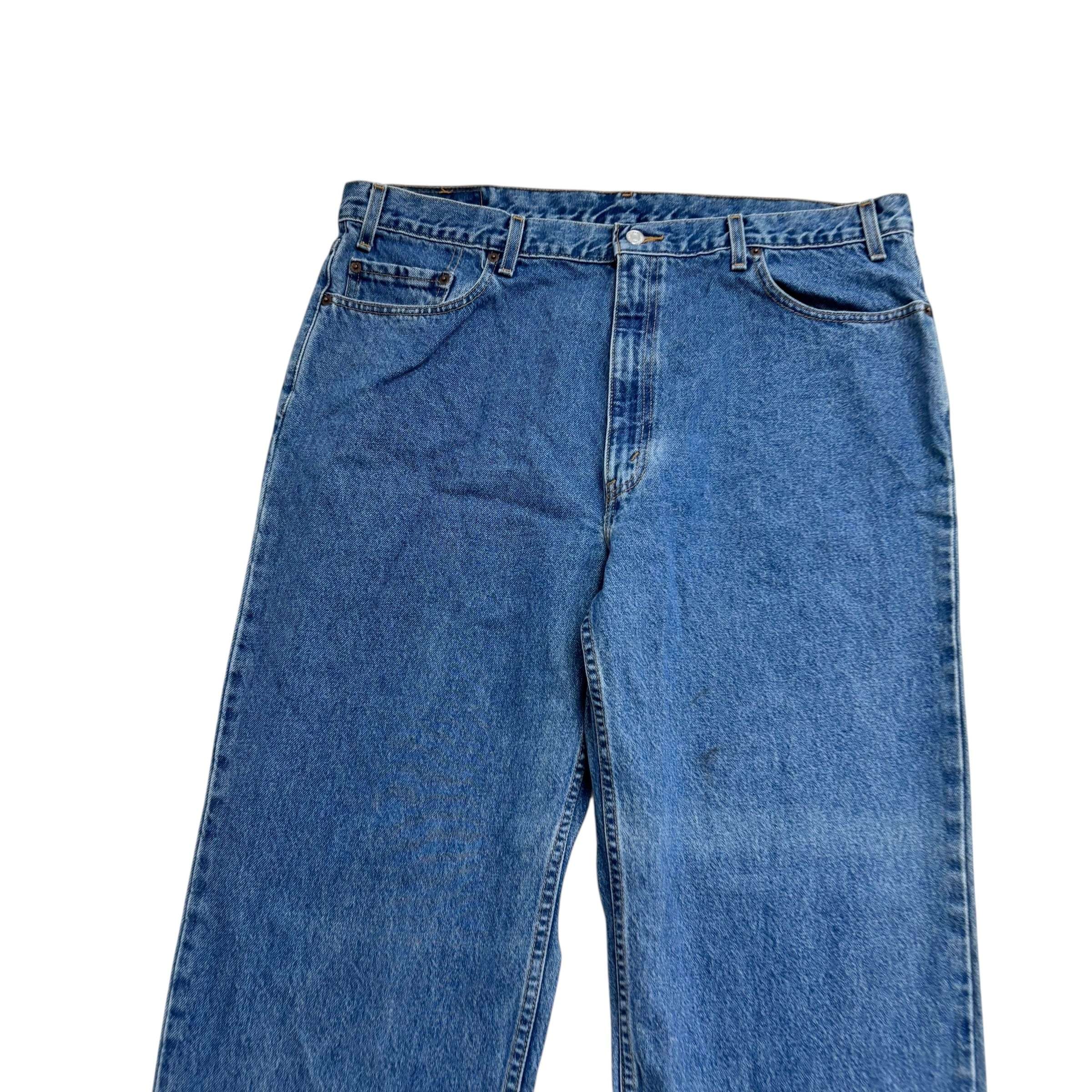 Levis Jeans W40 L32 Mens Mid Blue Baggy Relaxed Straight Fit Vintage Denim