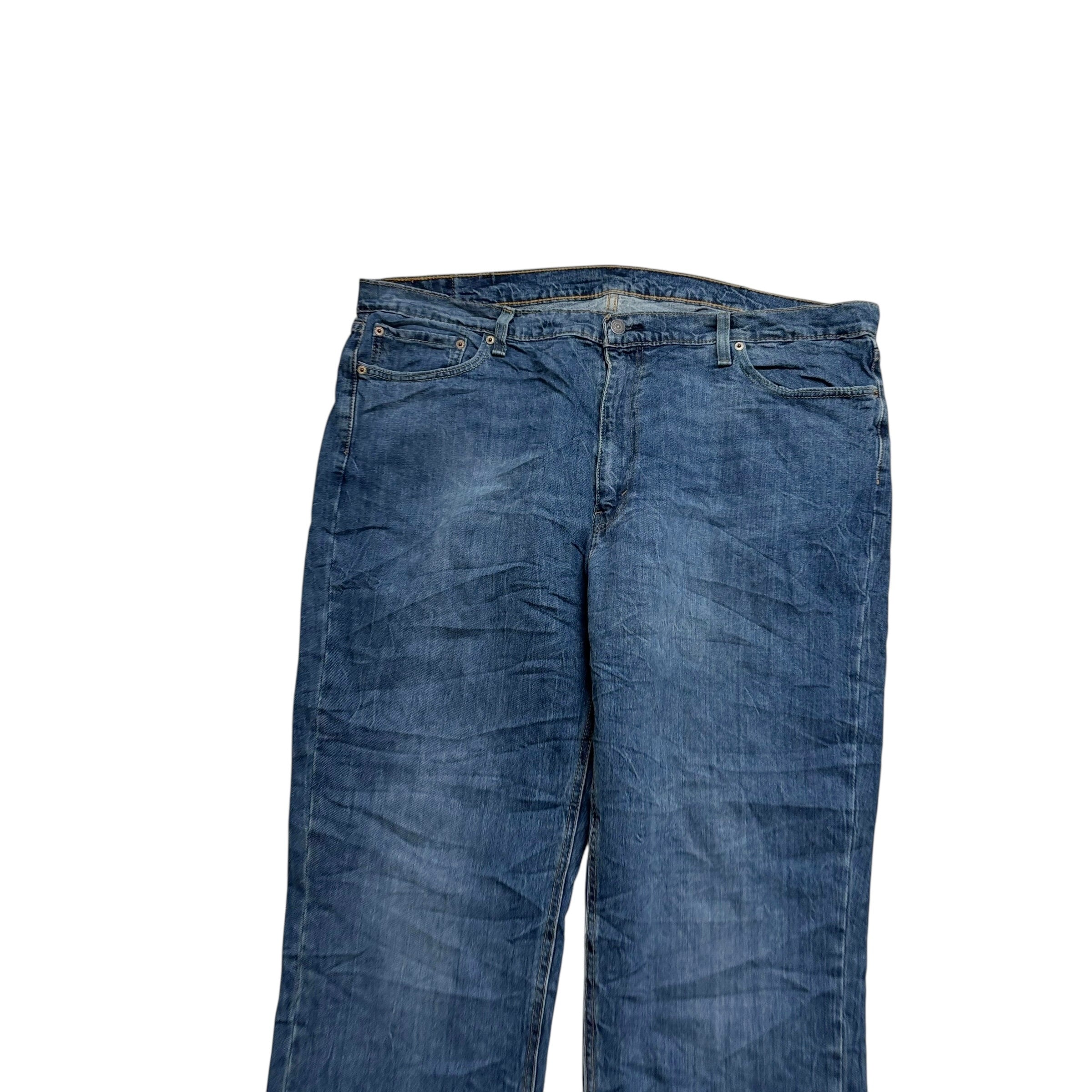 Levis 541 Jeans W42 L30 Mens Mid Blue Athletic Tapered Fit Stretch Denim (E)