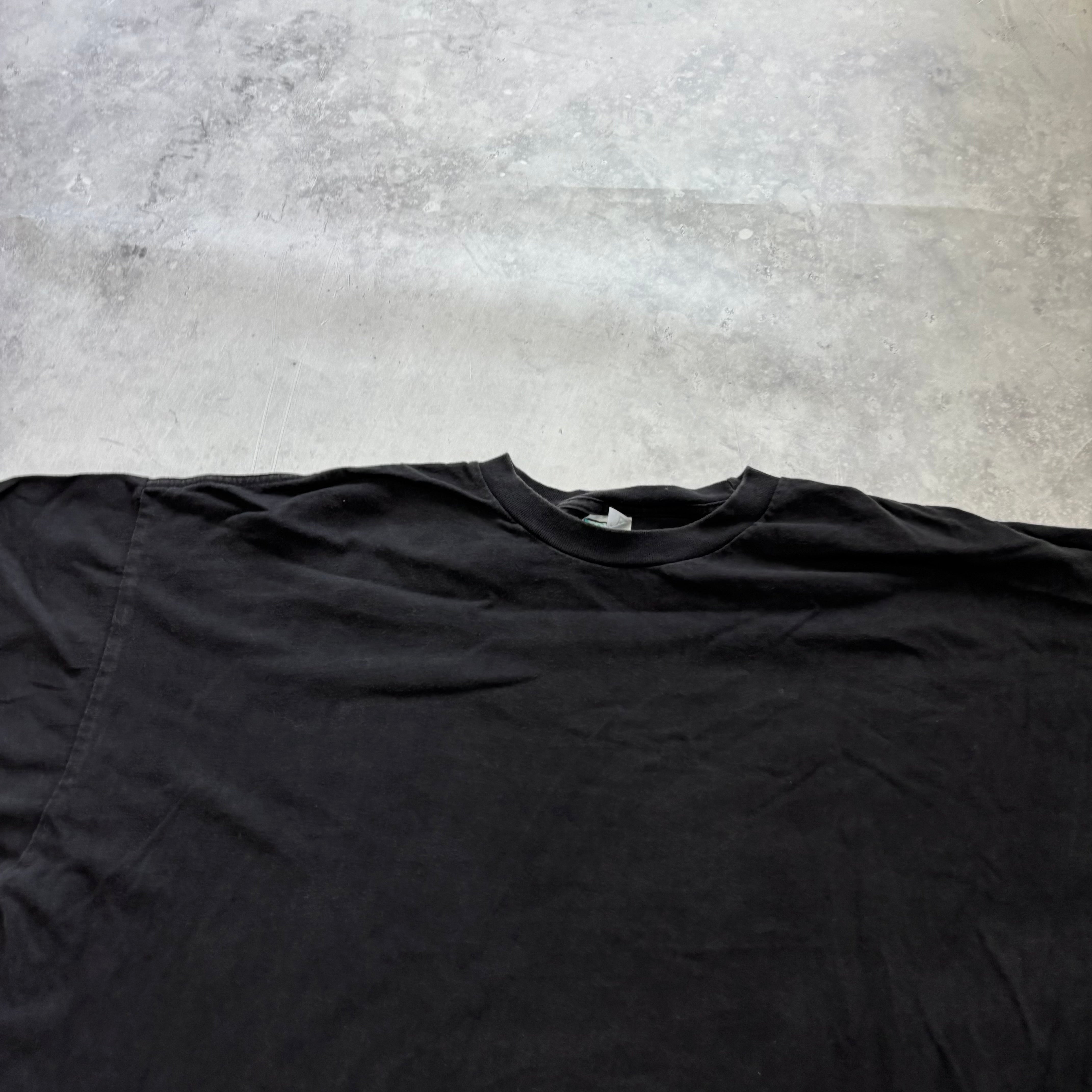 Vintage T Shirt Mens XXL Black Graphic Print 90s Wolves Nature