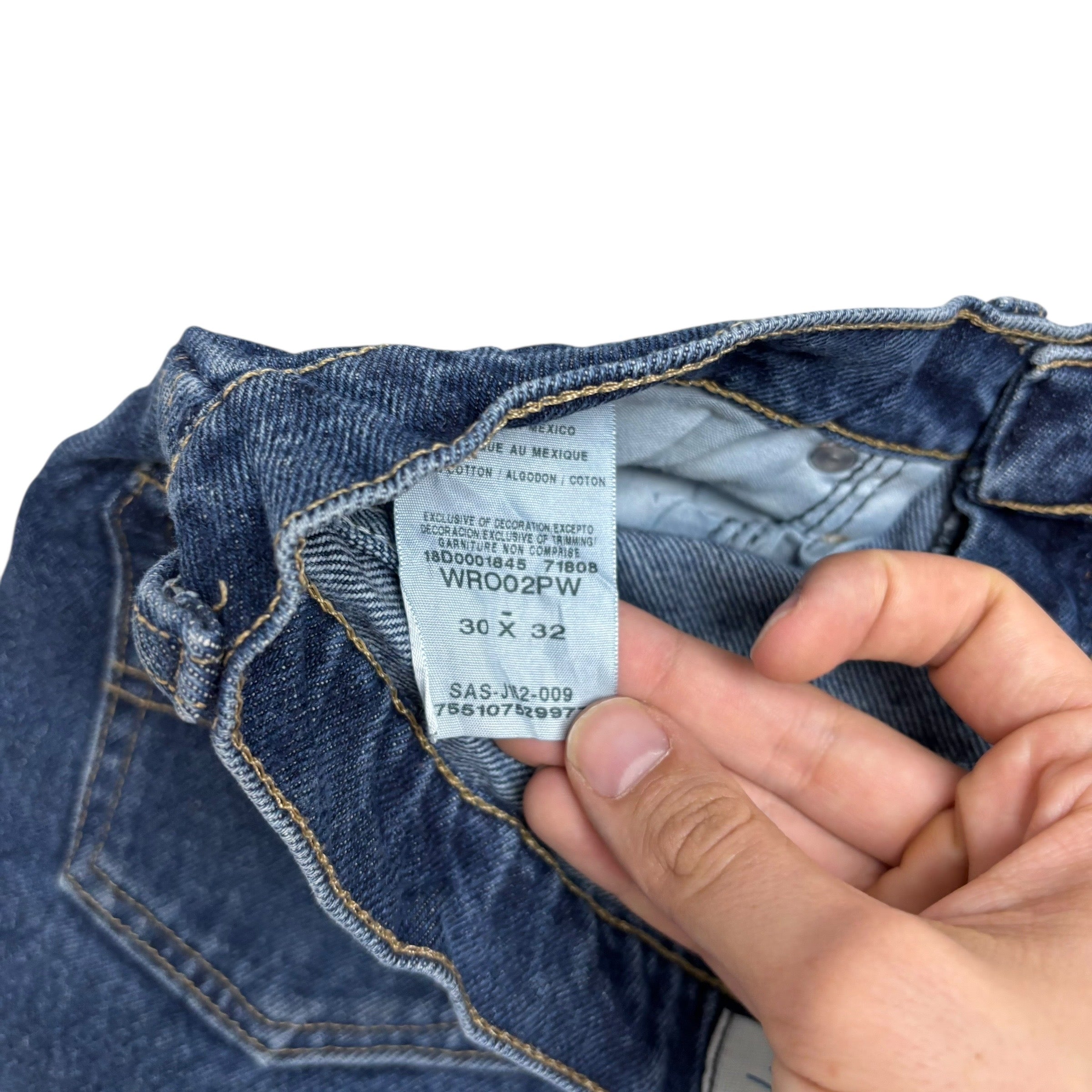 Wrangler Jeans W30 L32 Mens Dark Blue Regular Straight Fit Vintage Denim