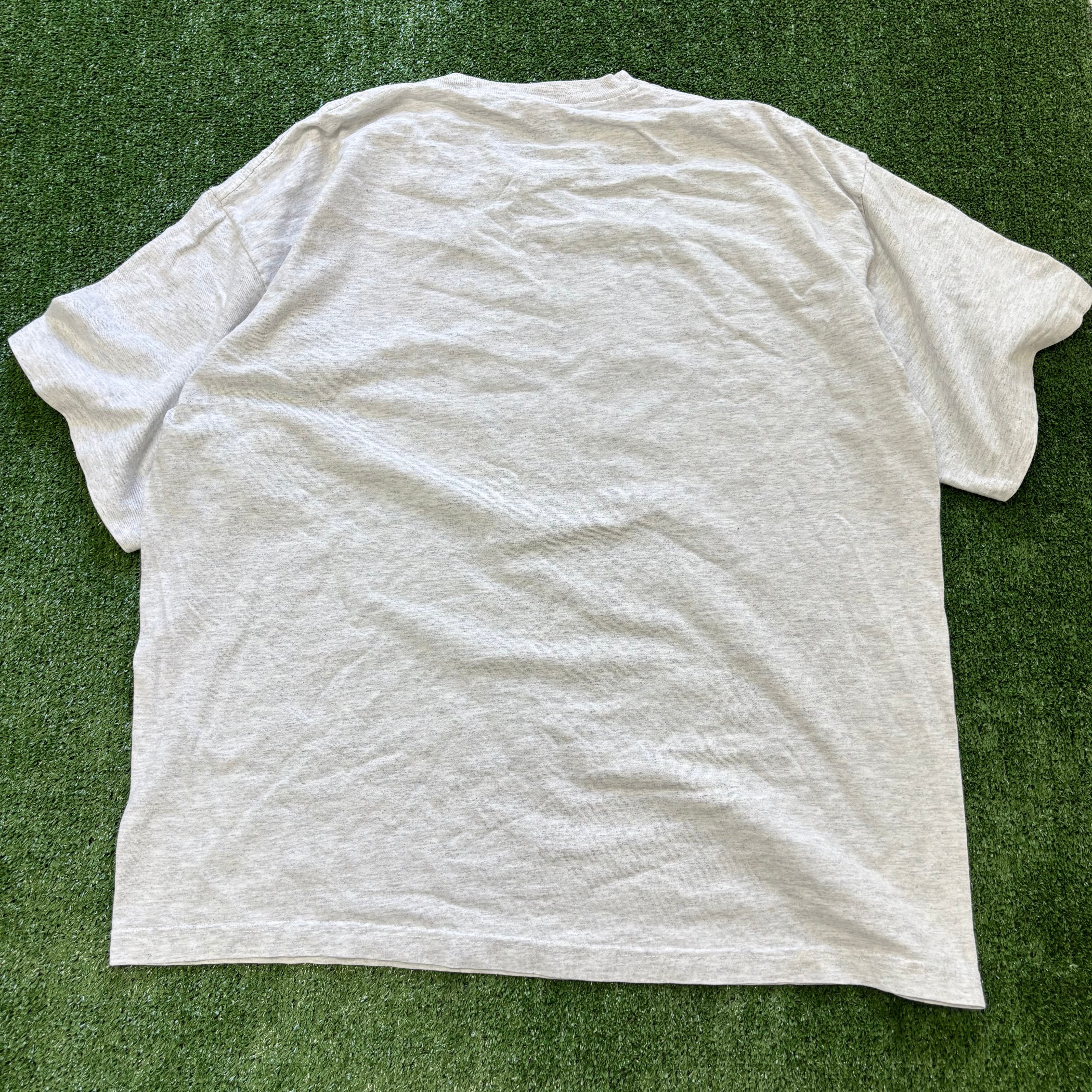 Vintage T Shirt Mens XXL Grey Single Stitch Graphic Print 90s Zoo