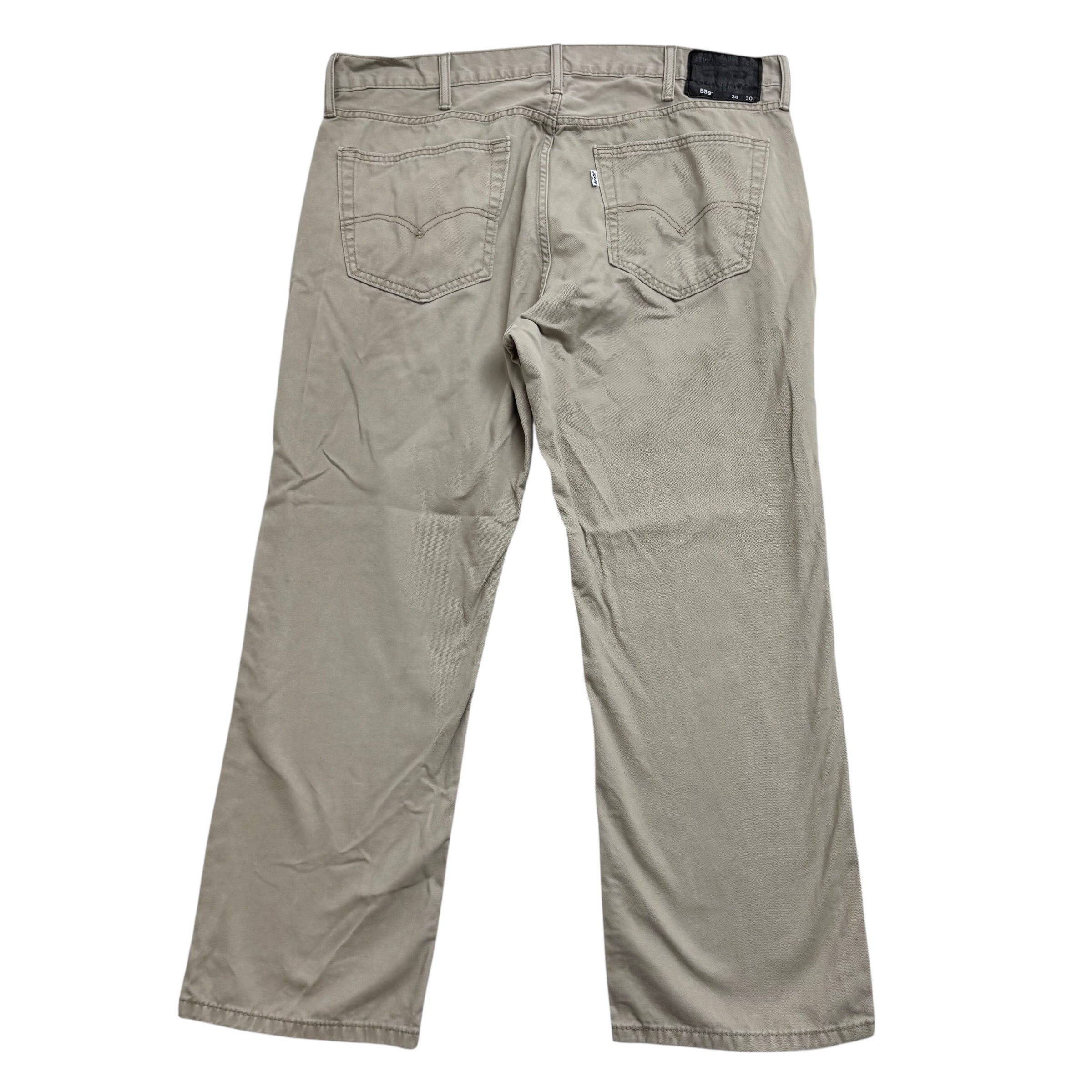 Levis 559 Trousers W38 L29 Mens Cream Baggy Relaxed Straight Fit Pants (E)