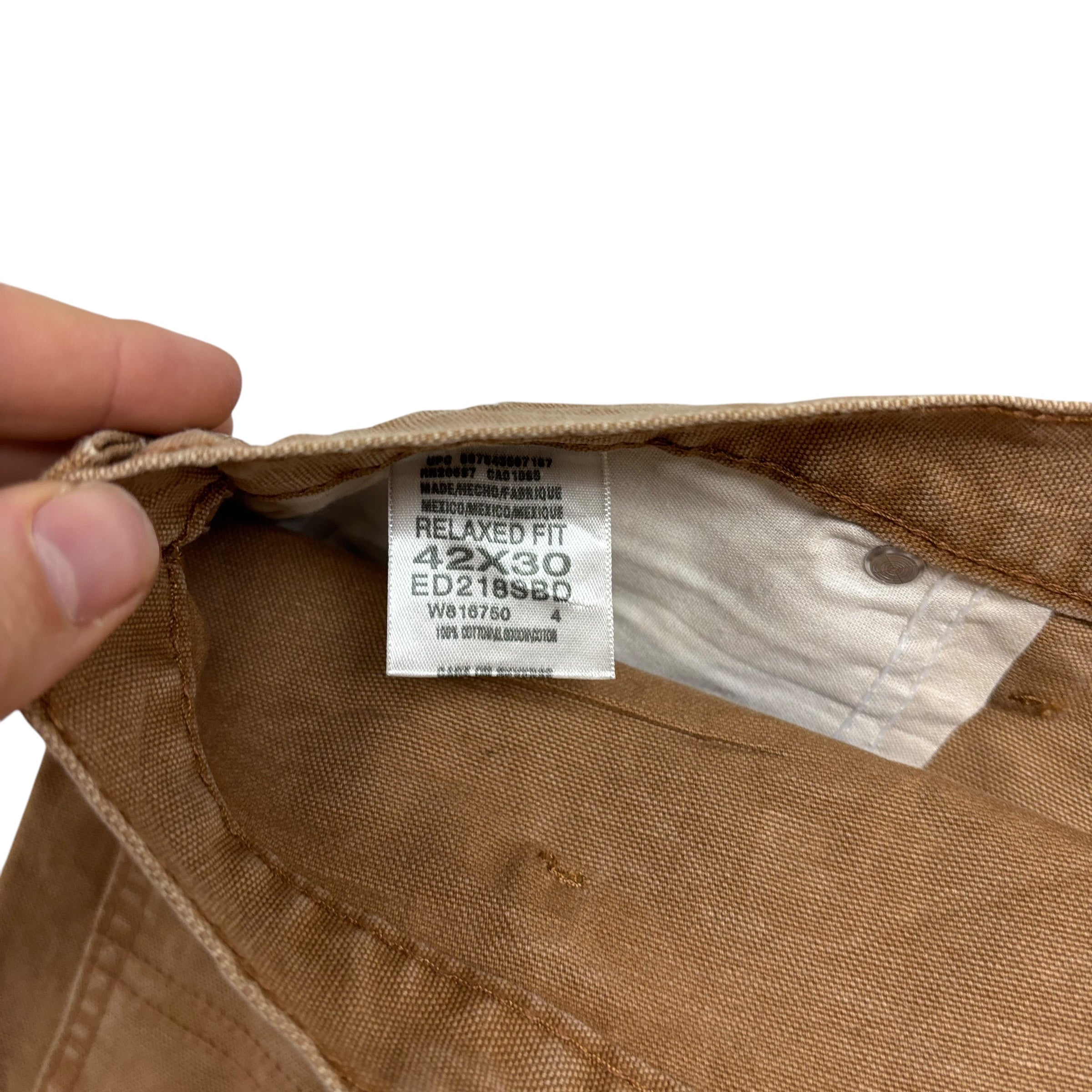 Dickies Carpenter Pants W42 L27 Mens Tan Relaxed Straight Fit Trousers Jeans