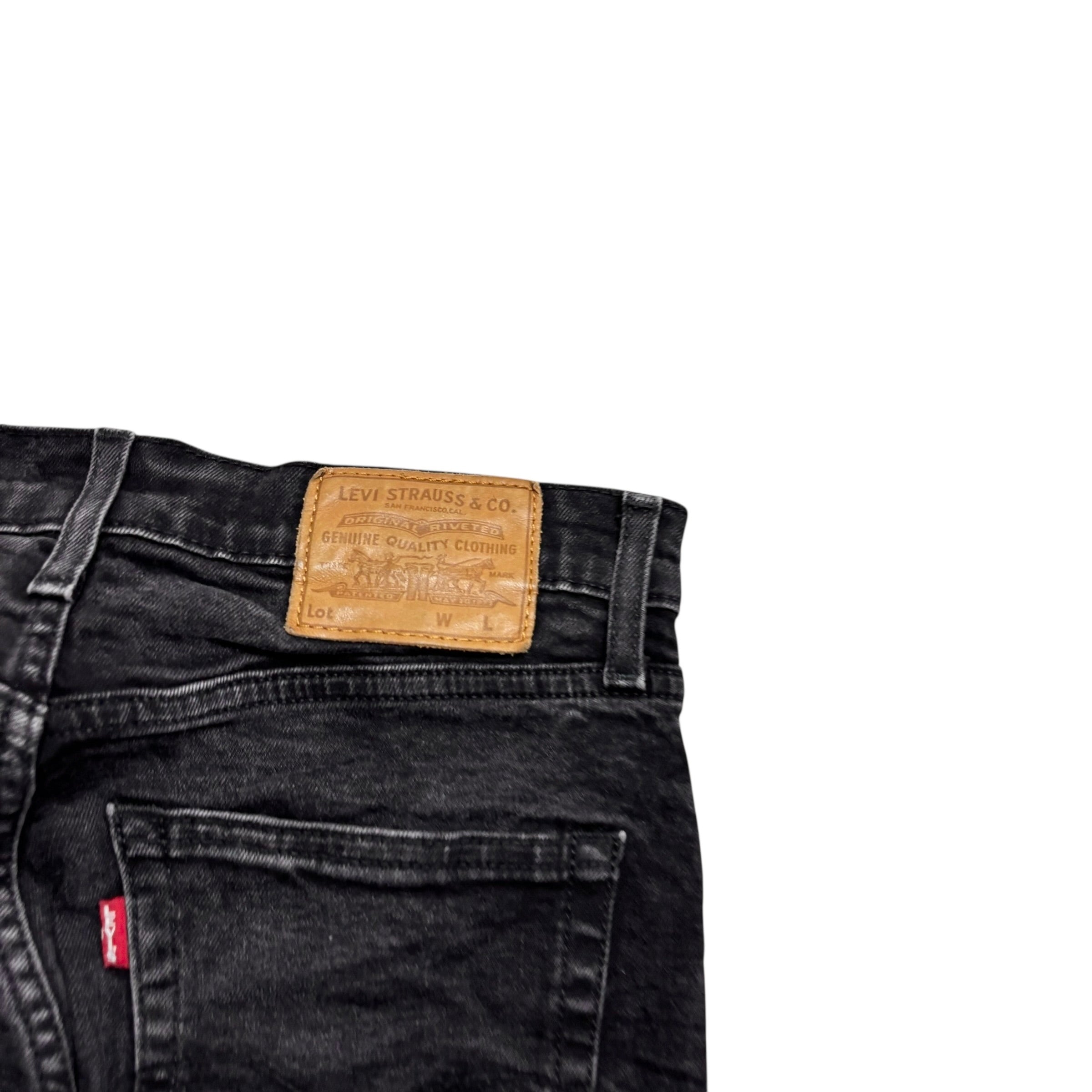 Levis 512 Jeans W28 L29 Mens Black Slim Tapered Fit Stretch Denim (E)