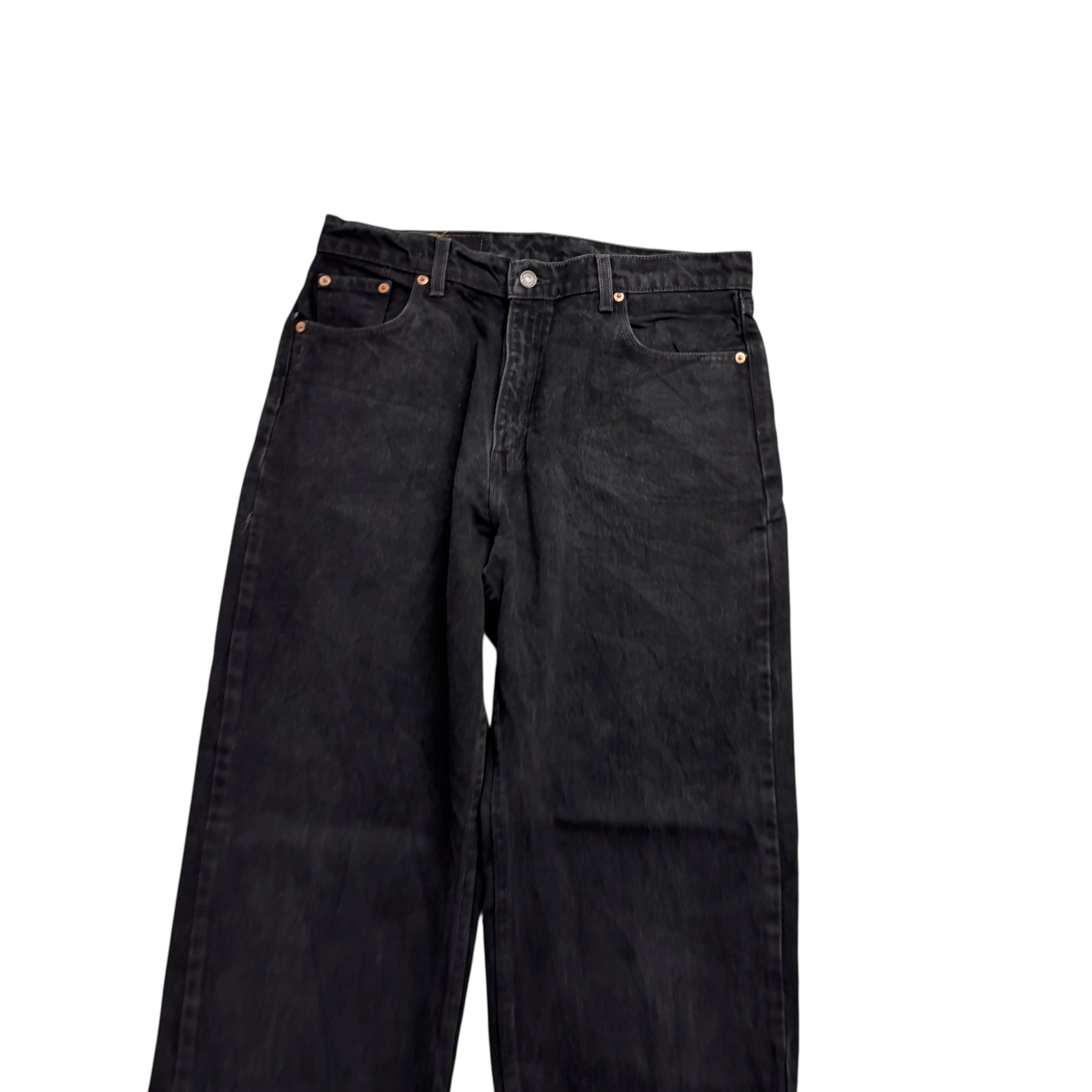 Levis 560 Jeans W33 L32 Womens Black Relaxed Straight Vintage Denim (E)