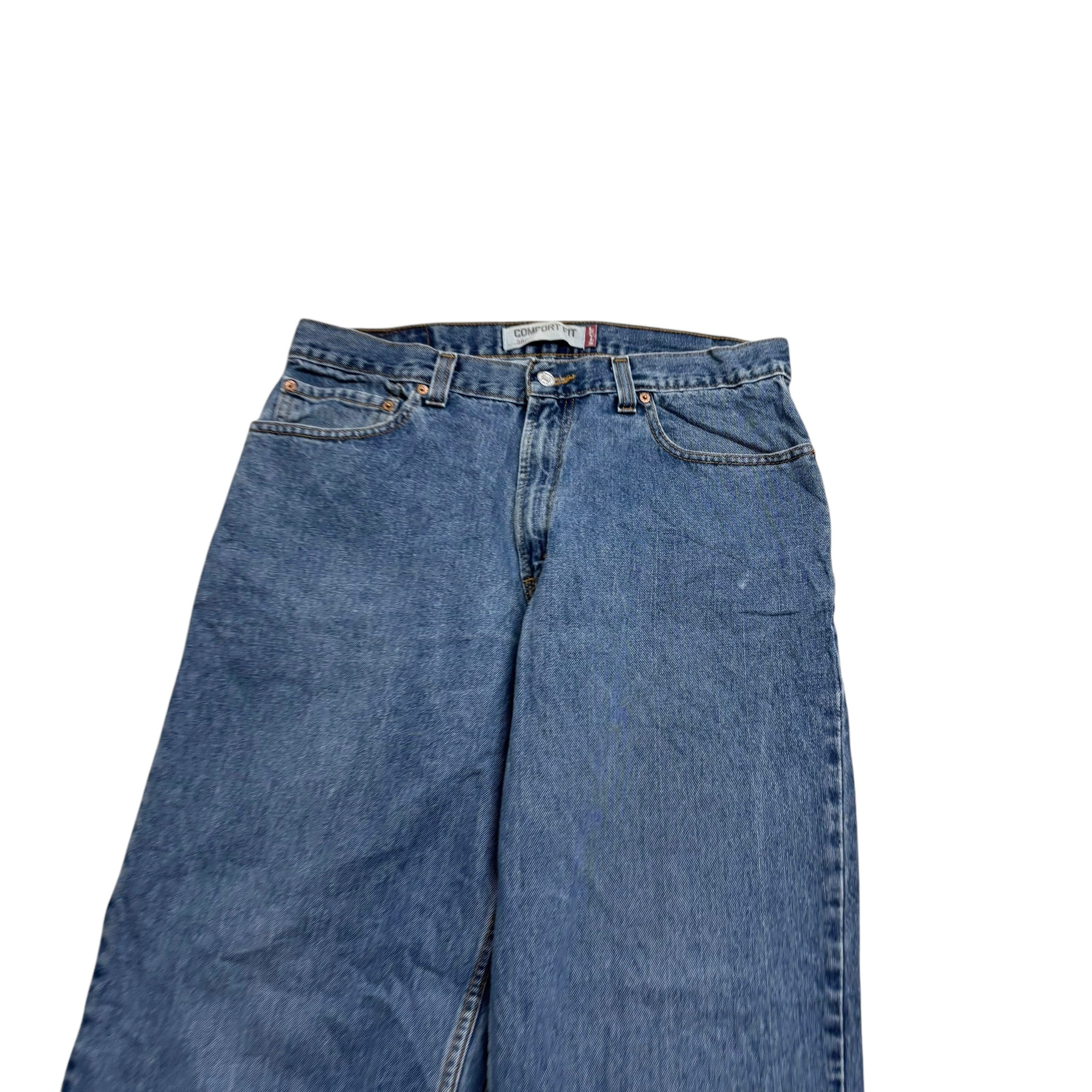 Levis 560 Jeans W34 L32 Mens Mid Blue Baggy Relaxed Comfort Fit Vintage Denim