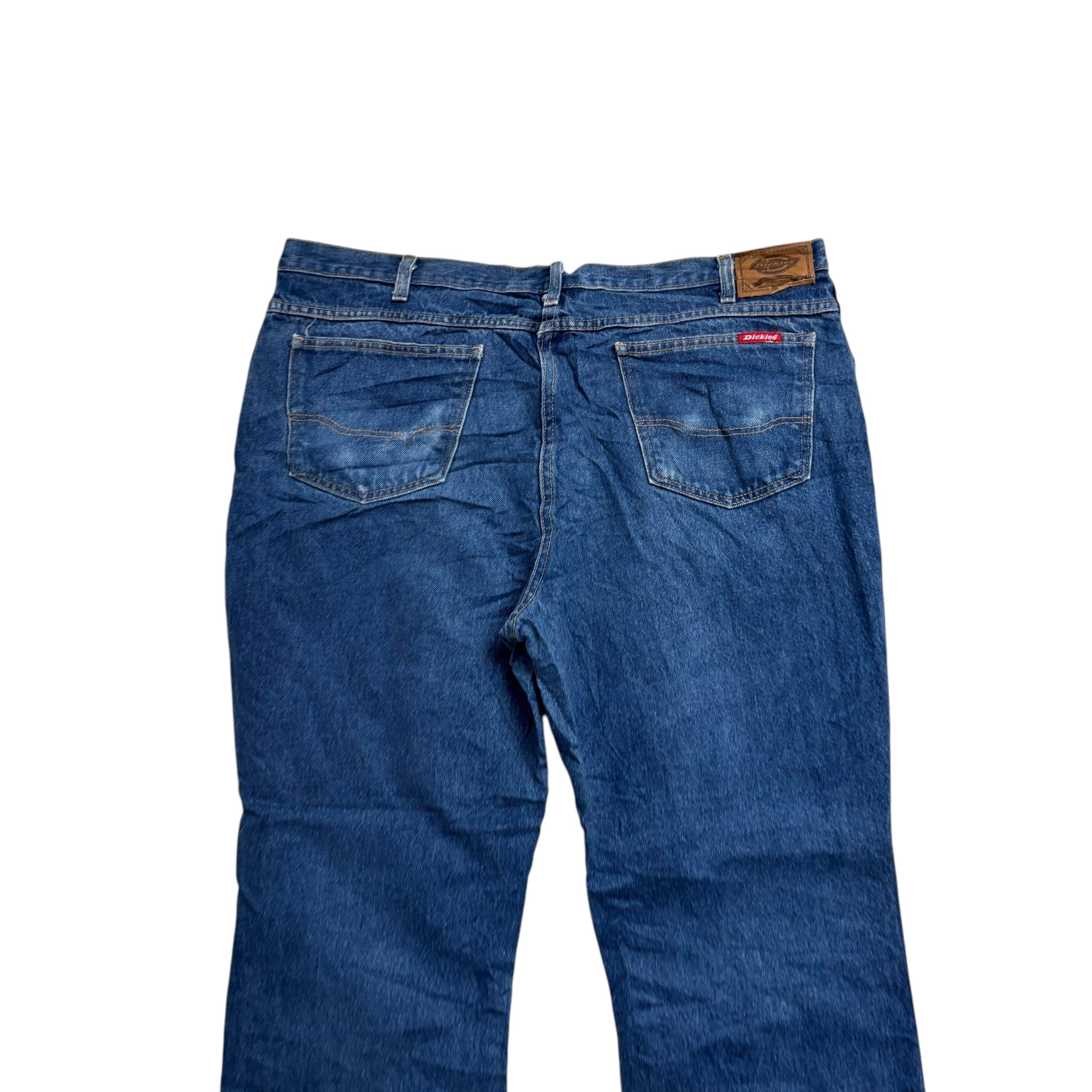 Dickies Jeans W44 L30 Mens Mid Blue Relaxed Straight Fit Denim (E)