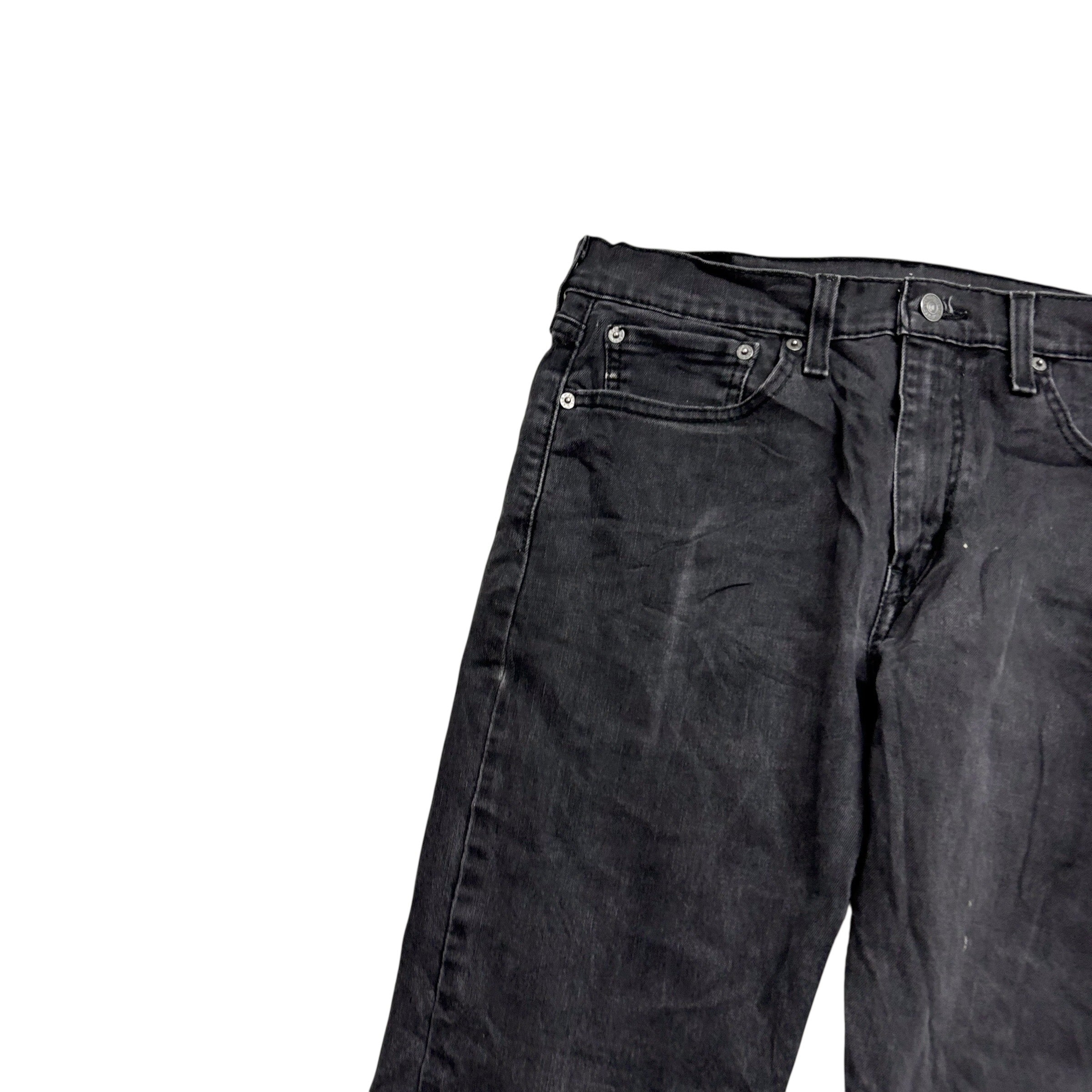Levis 502 Jeans W32 L31 Mens Black Regular Tapered Fit Stretch Denim (F)