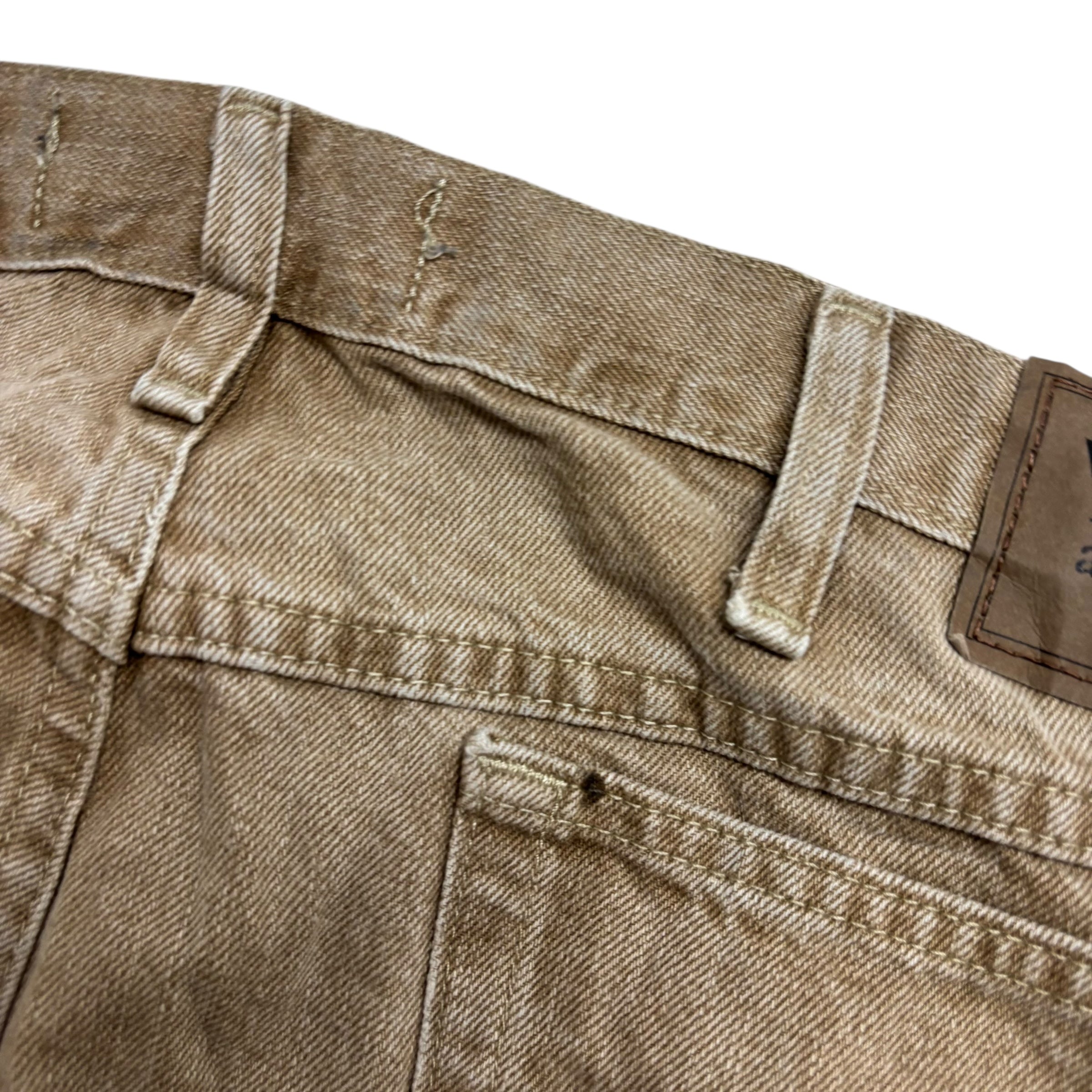 Wrangler Jeans W42 L30 Mens Tan Regular Straight Fit Denim