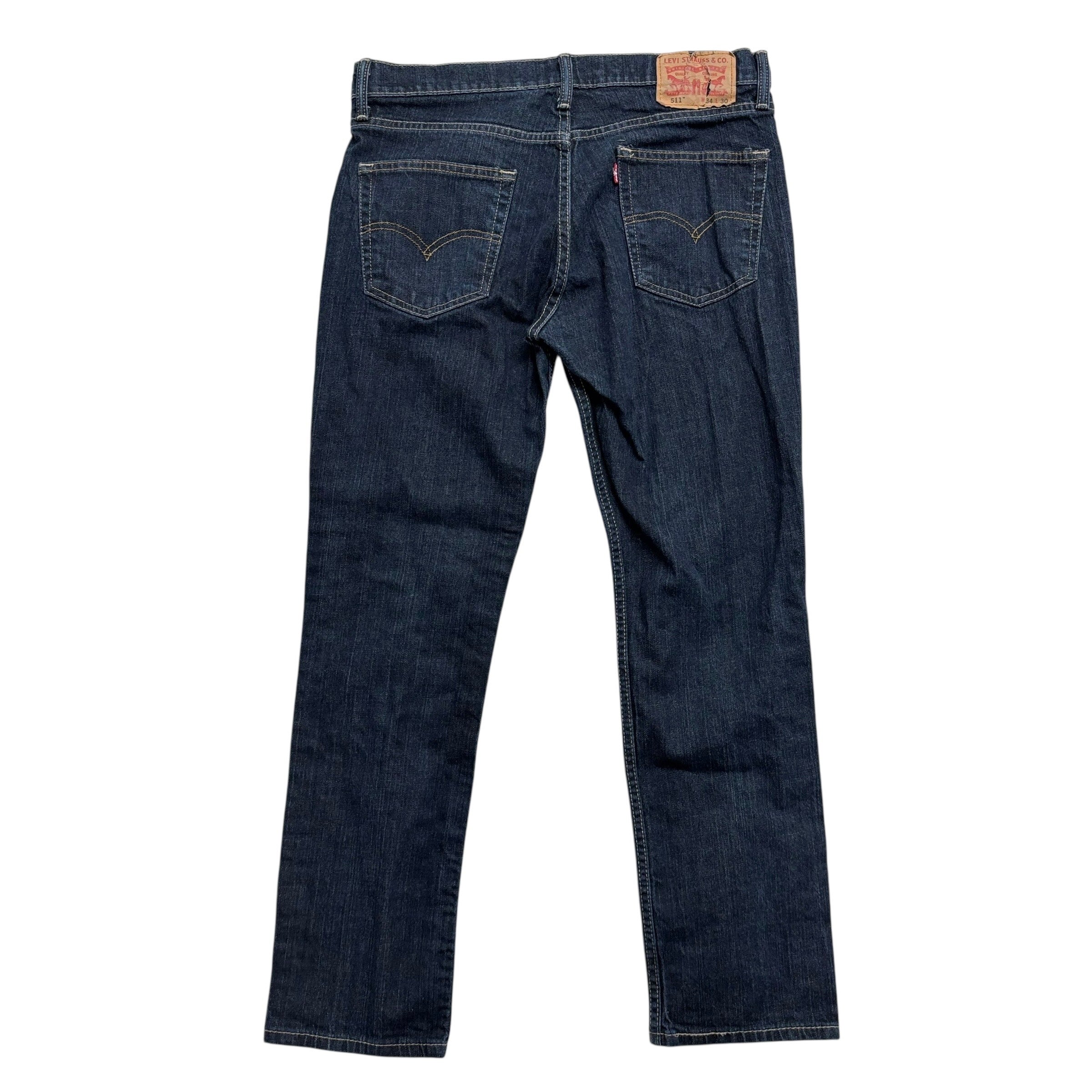 Levis 511 Jeans W33 L29 Mens Dark Blue Slim Fit Stretch Denim (F)