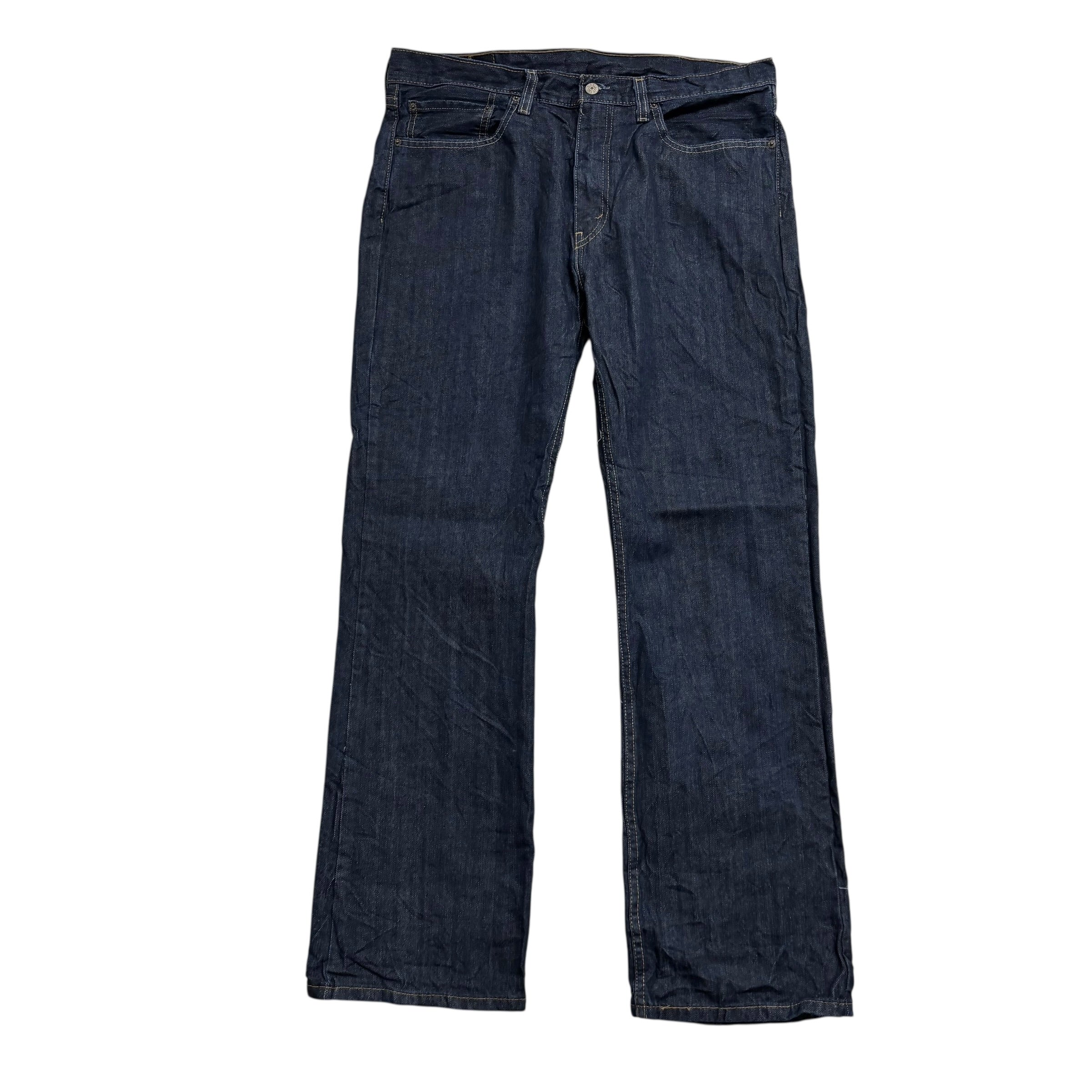 Levis 527 Jeans W36 L32 Mens Dark Blue Slim Bootcut Fit Denim (E)