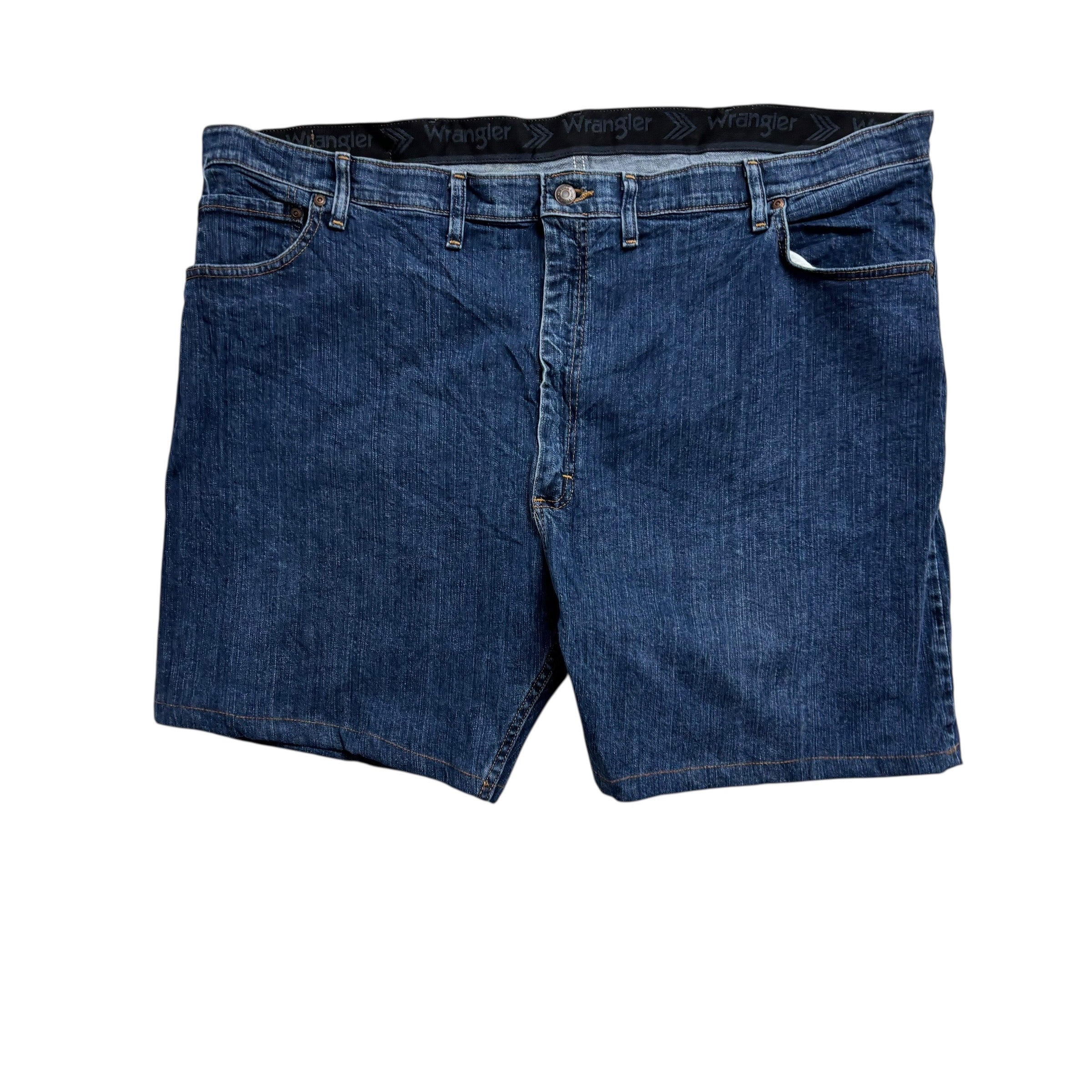 Wrangler Denim Shorts W46 Mens Dark Blue 7in Regular Fit Stretch