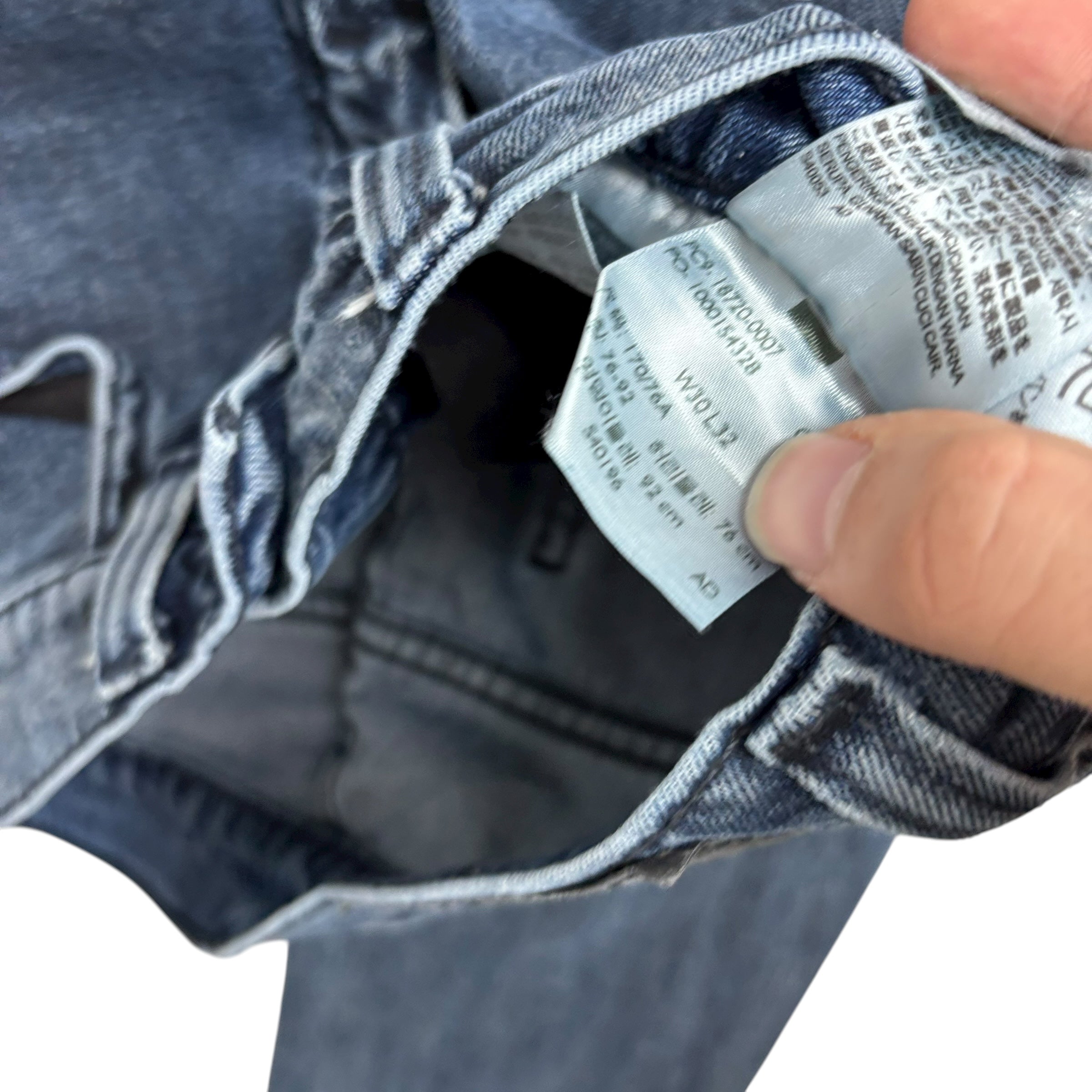 Levis 519 Jeans W30 L32 Mens Navy Blue Super Skinny Fit Stretch Denim