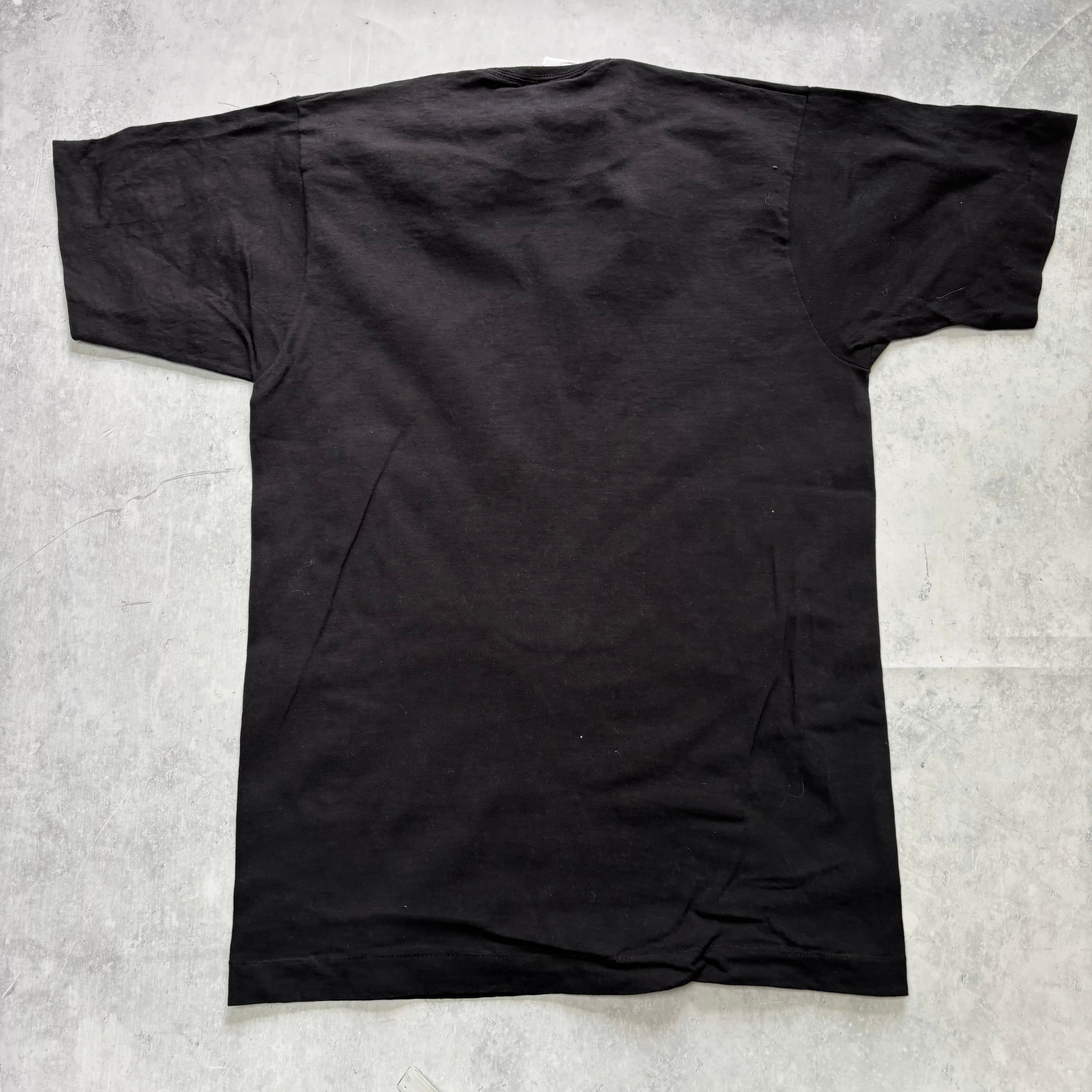 Vintage T Shirt Mens Small Black Single Stitch Graphic Print 90s Bird Nature (E)