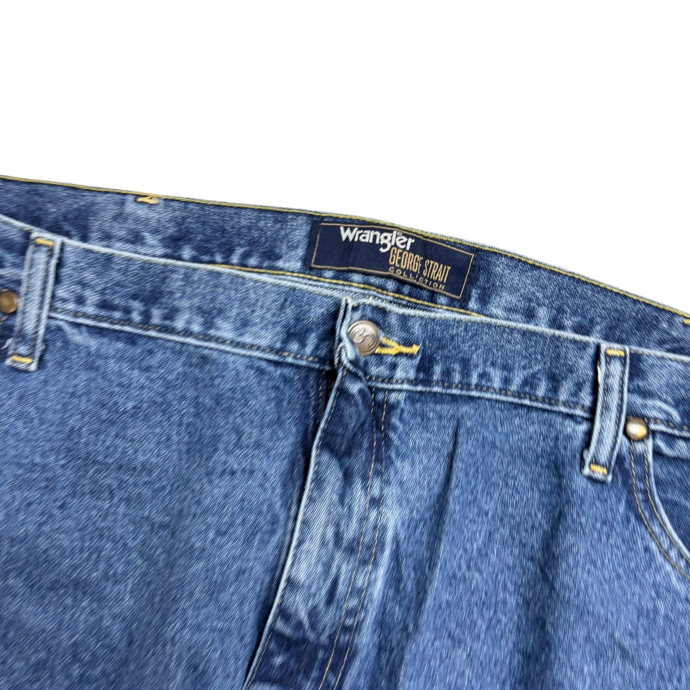 Wrangler Jeans Cowboy Cut W42 L30 Mens Mid Blue 13MG Regular Fit Denim (E)