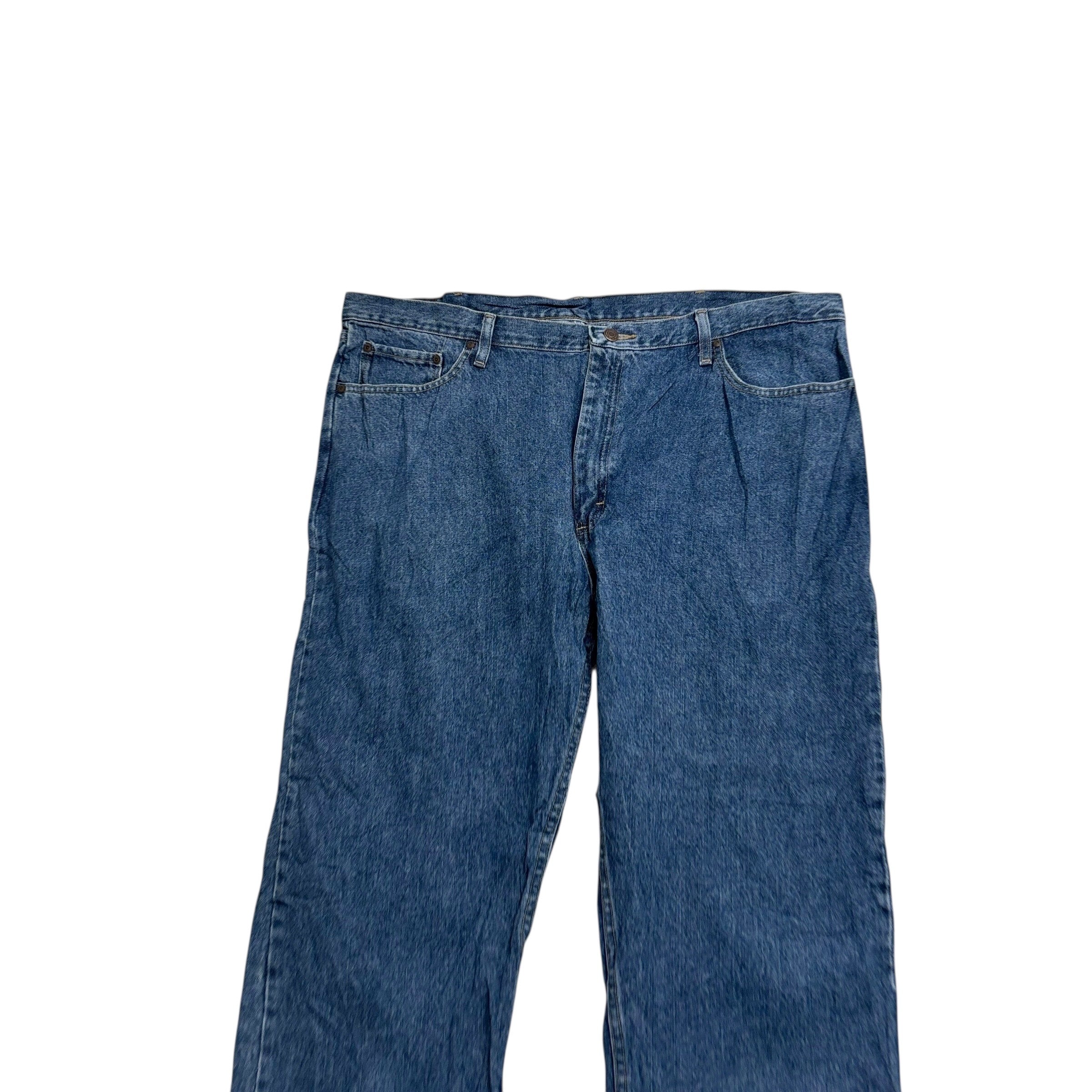 Wrangler Jeans W42 L30 Mens Mid Blue Regular Straight Fit Denim (E)