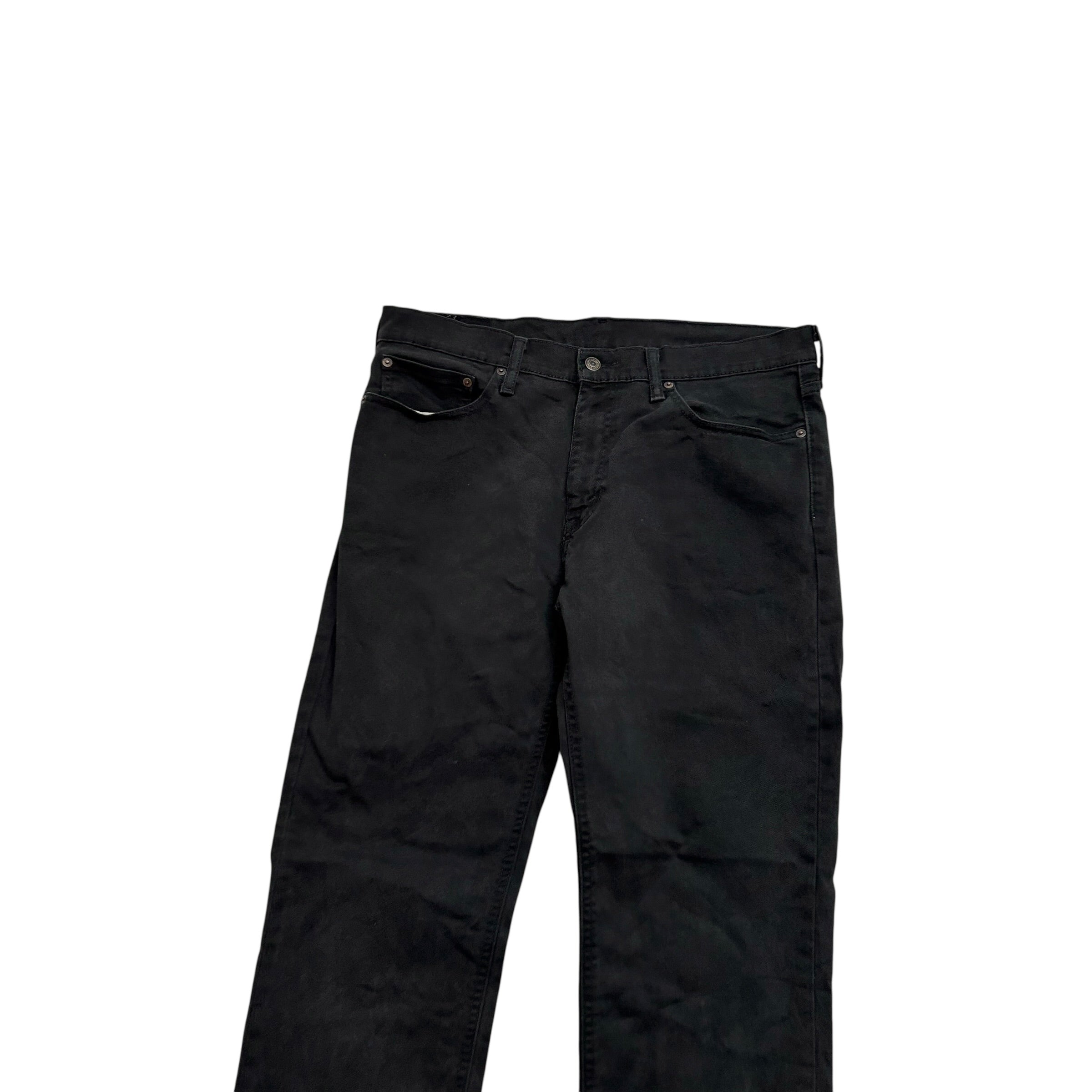 Levis 541 Jeans W34 L32 Mens Black Athletic Tapered Fit Stretch Denim (E)