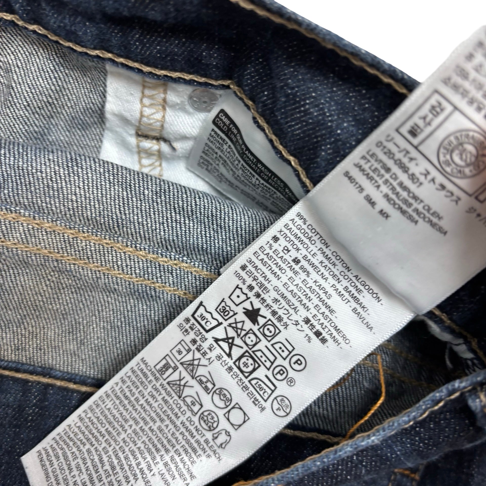 Levis 510 Jeans W30 L29 Mens Dark Blue Skinny Fit Stretch Denim