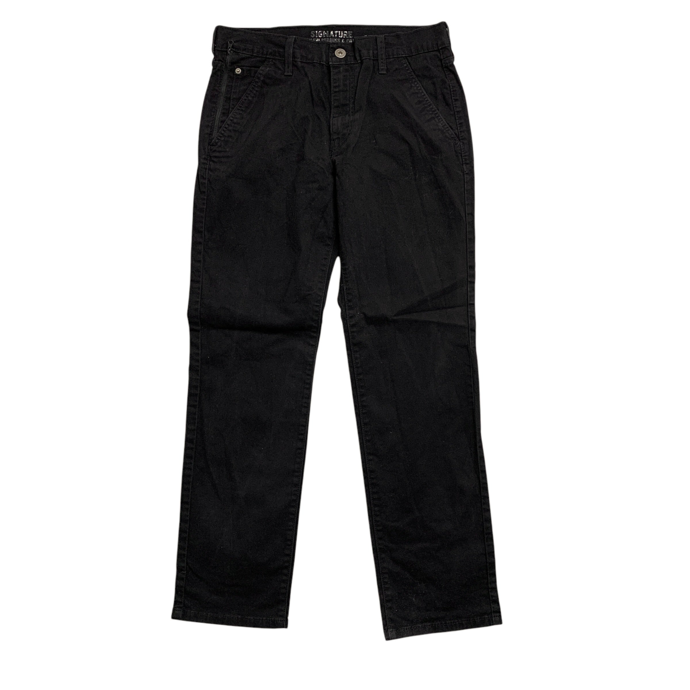 Levis Signature Trousers W32 L31 Mens Black Athletic Fit Stretch Pants