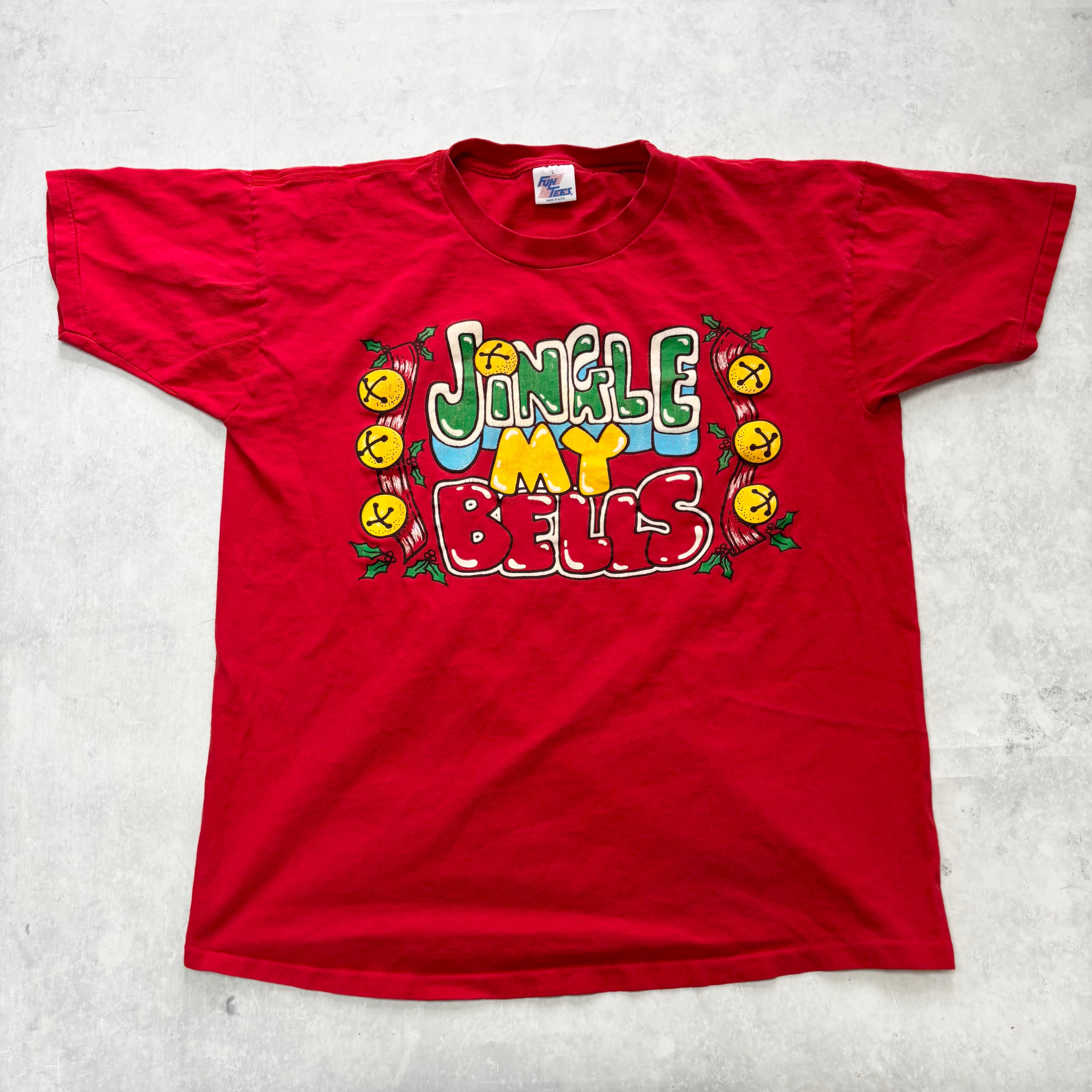 Vintage T Shirt Mens Medium Red Single Stitch Graphic Print 90s (E)