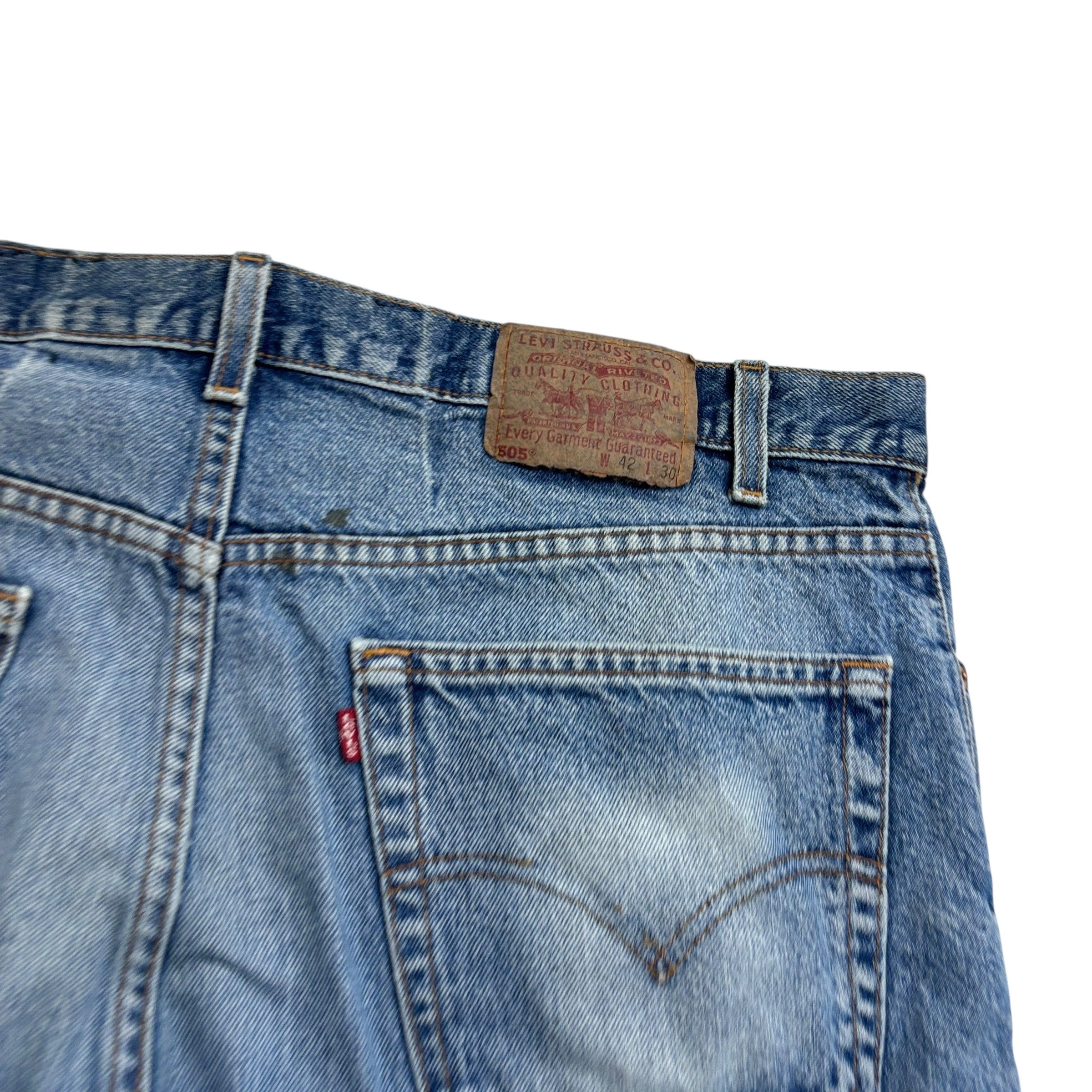 Levis 505 Jeans W40 L26 Mens Mid Blue Regular Straight Made In USA Vintage