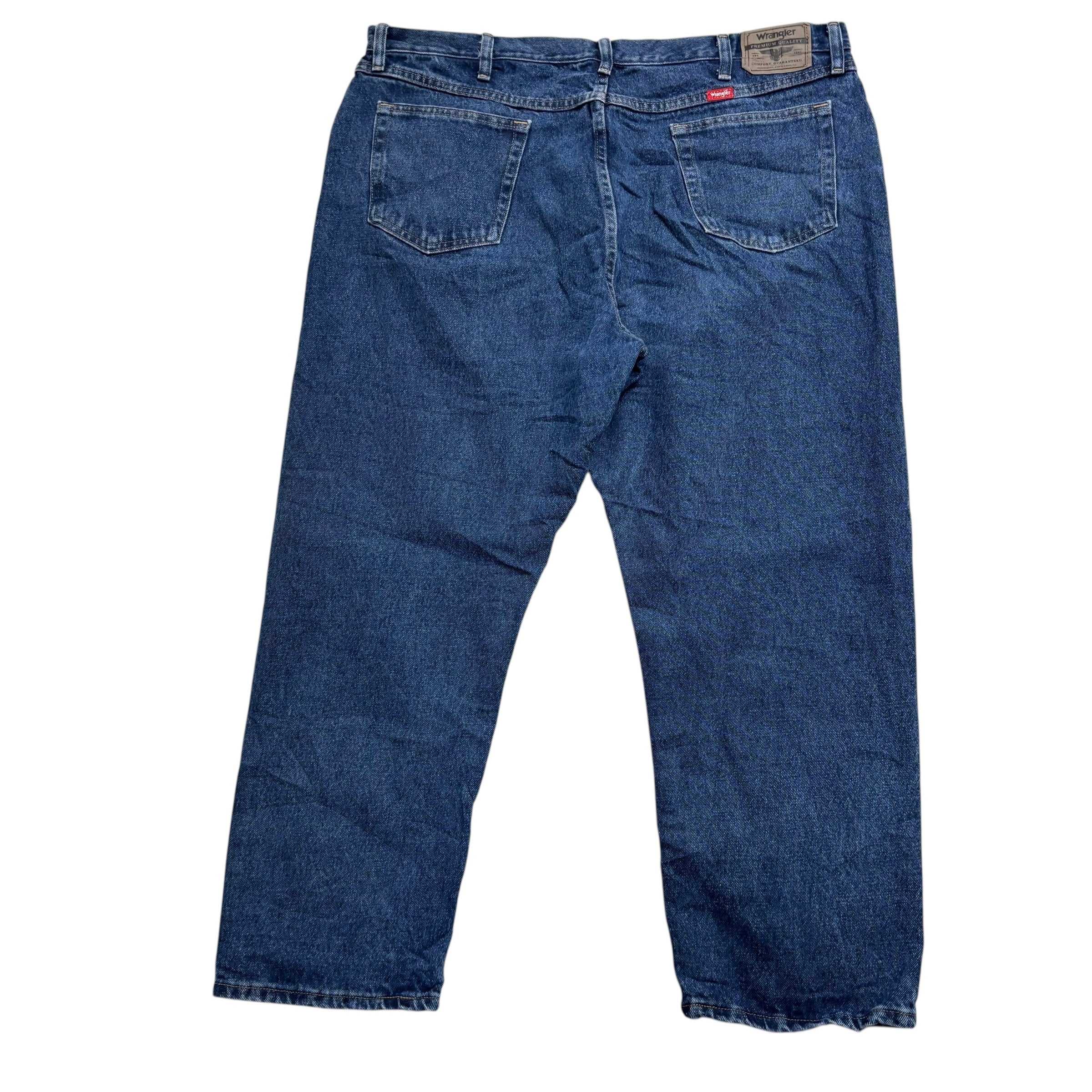 Wrangler Jeans W42 L29 Mens Mid Blue Relaxed Straight Fit Denim (E)